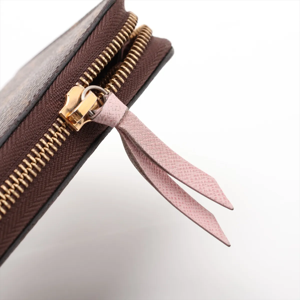 Monogram Portefeuille Clemence M61298 CA0159 Rose Ballerine Round Zip Wallet — view 11