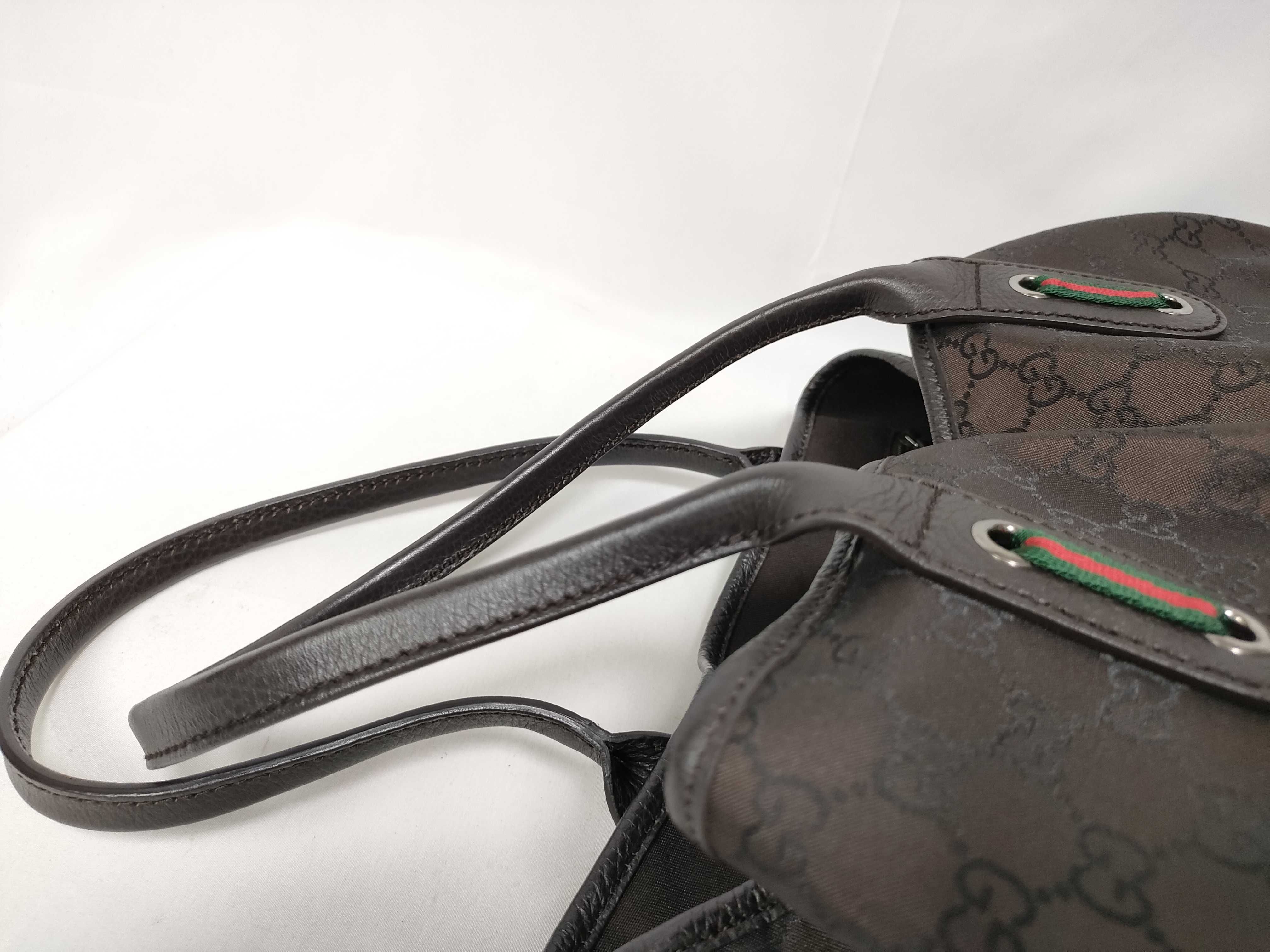 GG Nylon Sherry Tote Bag, Dark Brown, 29359 (Tote Bag) — view 6