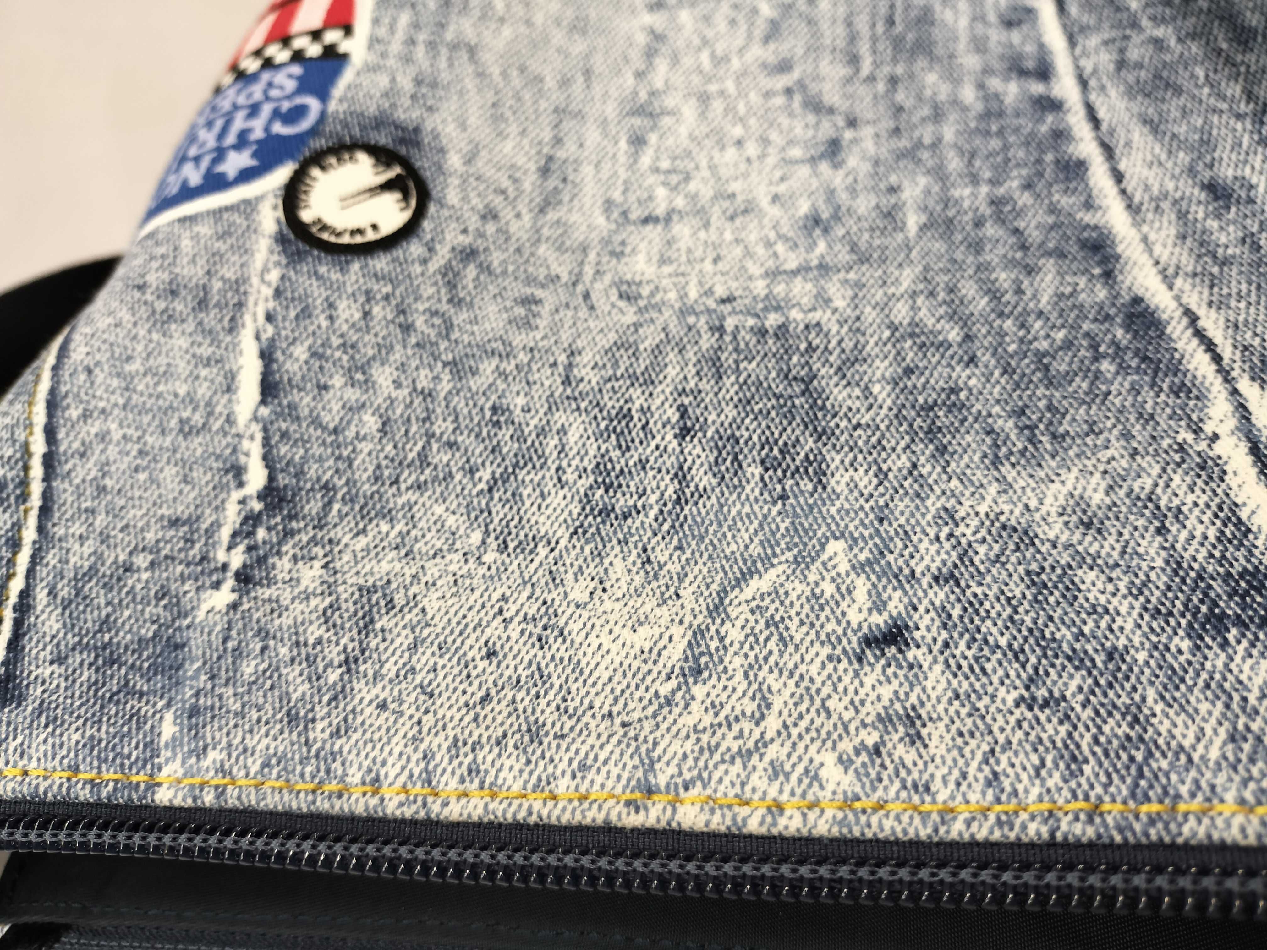 denim print shoulder bag — view 15