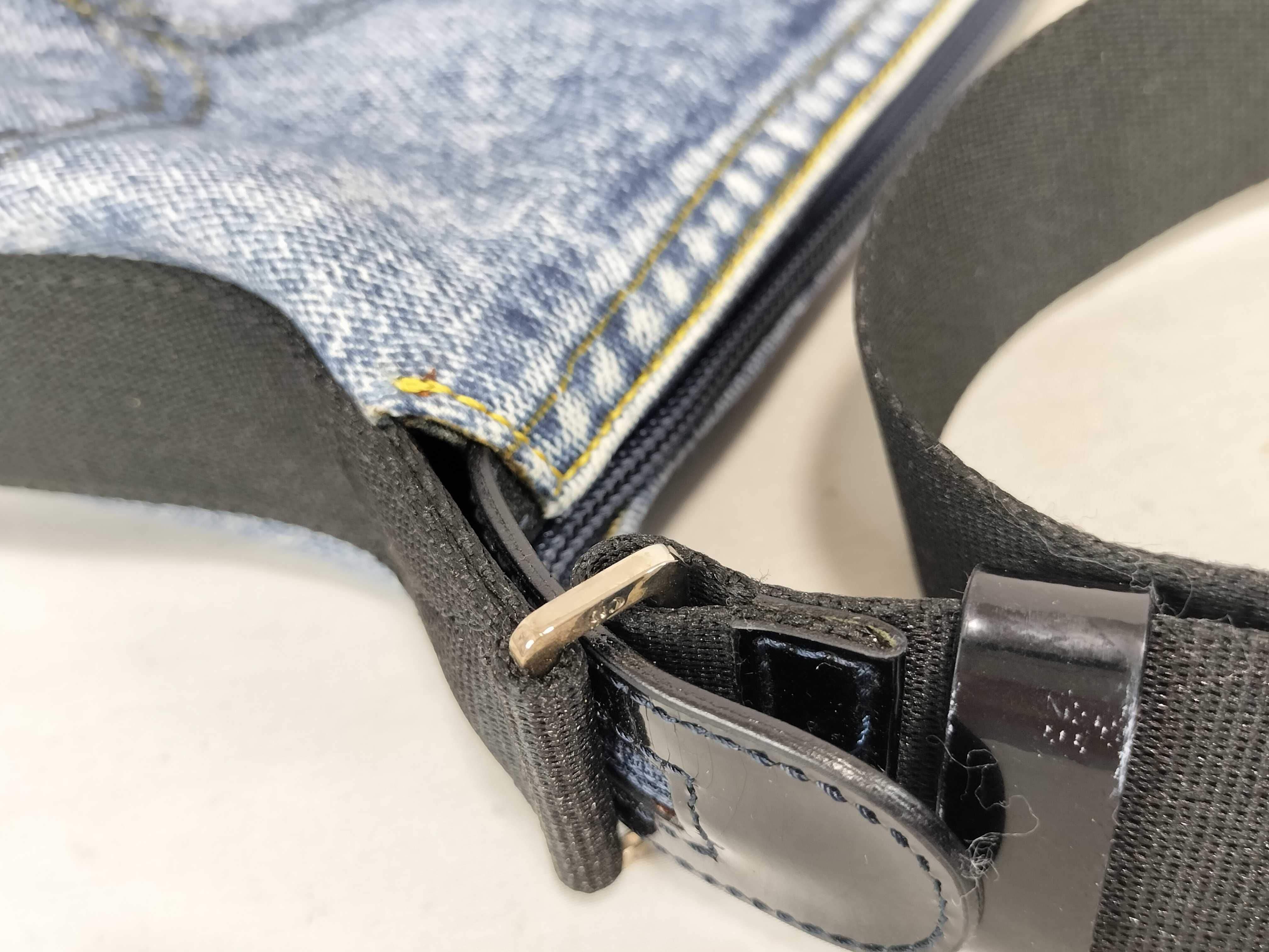 denim print shoulder bag — view 5