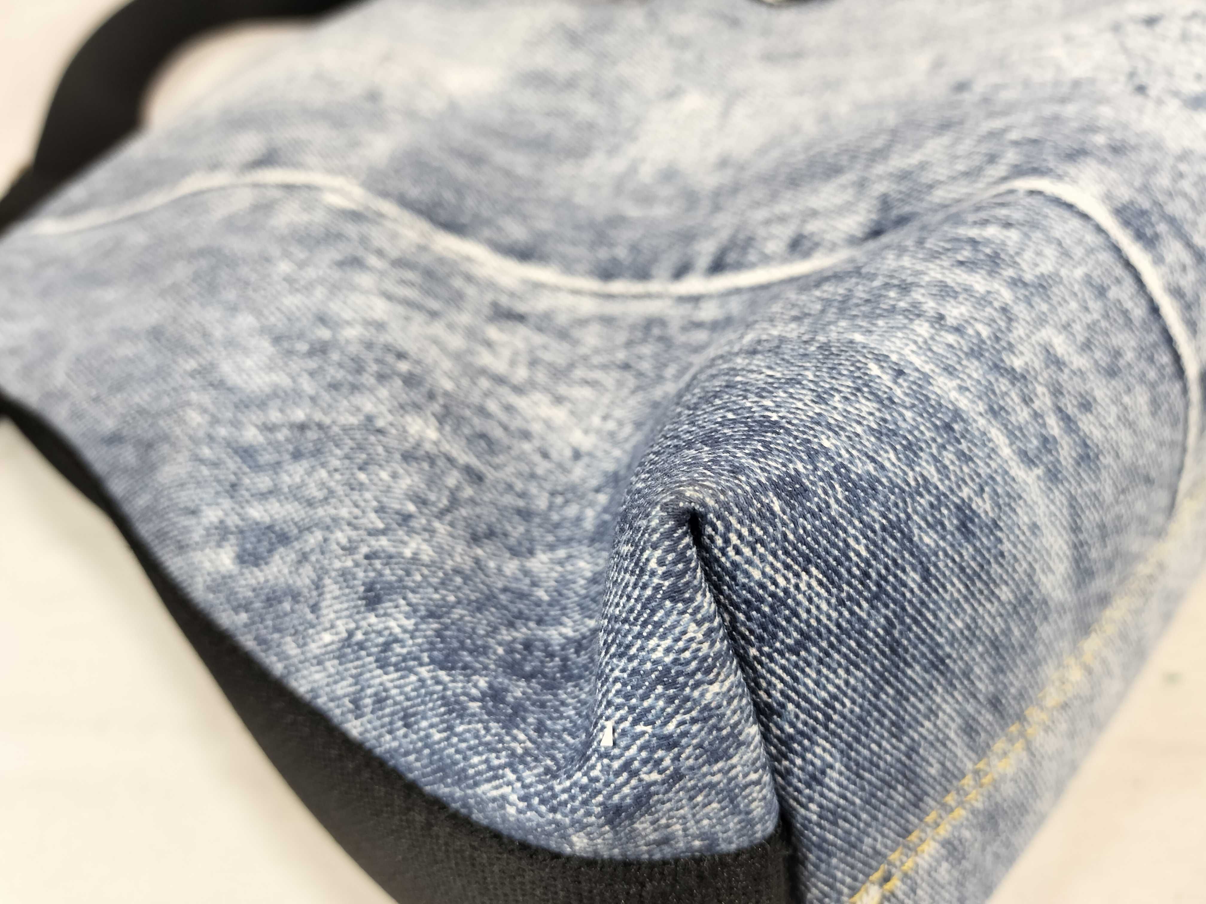 denim print shoulder bag — view 7