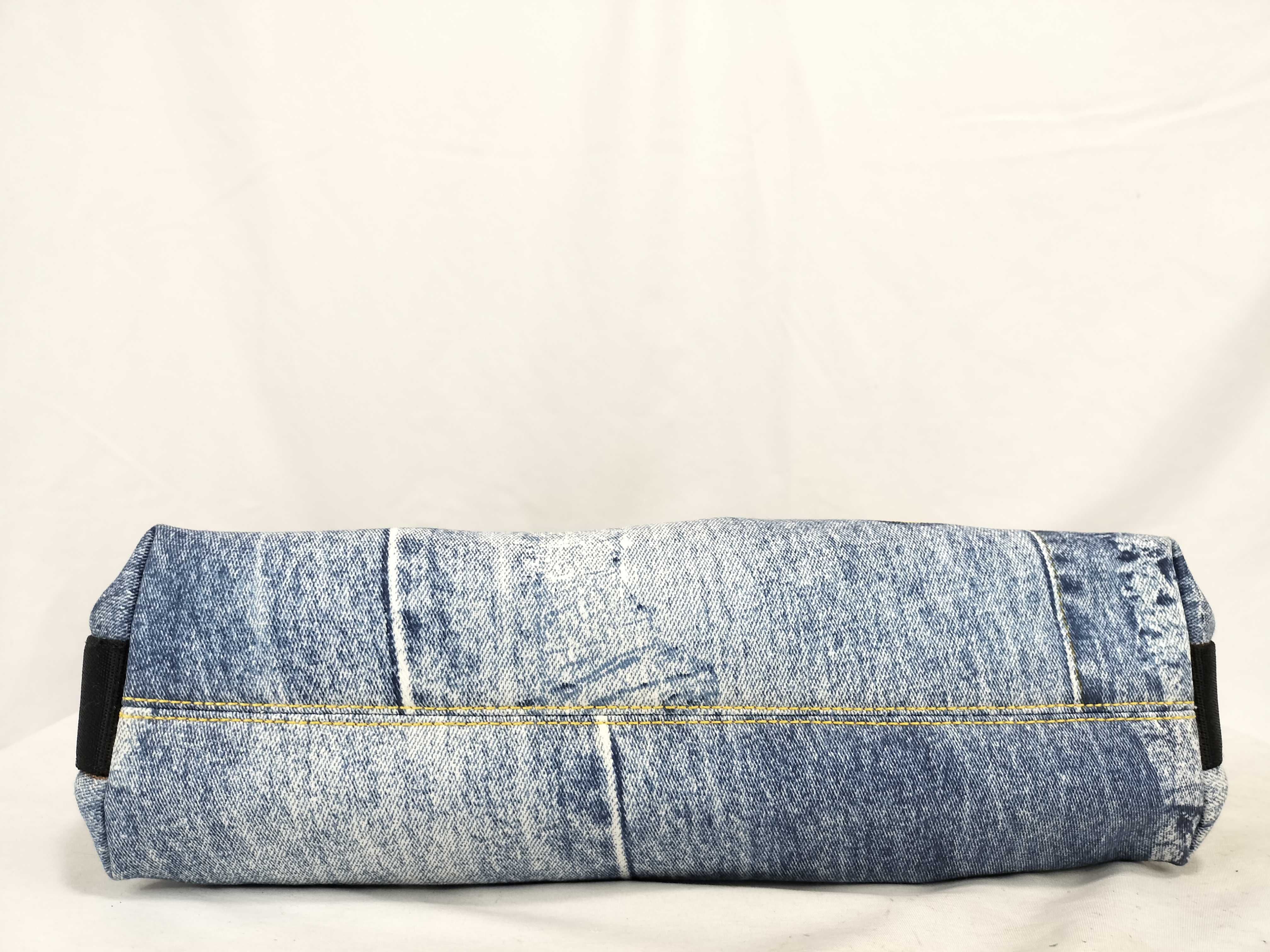denim print shoulder bag — view 8