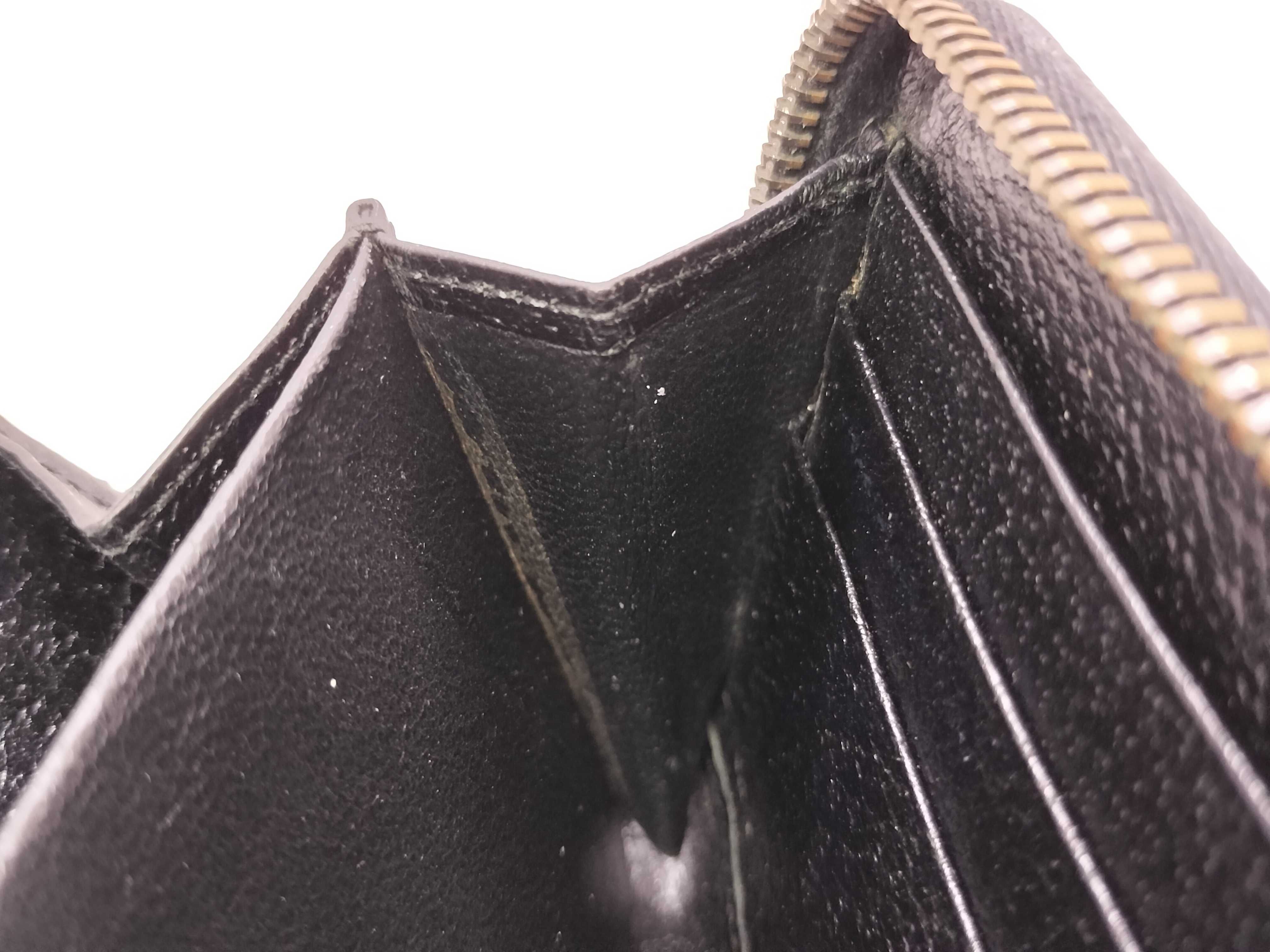 GG Canvas Leather Round Long Wallet, Black, Serial Number — view 8
