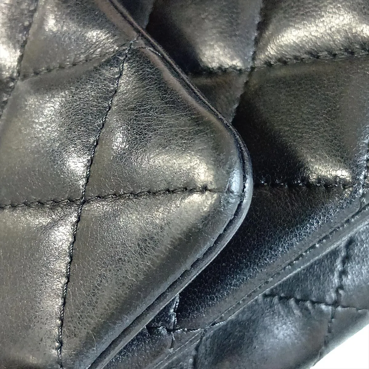 Mini Matelassé 20 Lambskin Chain Shoulder Bag, Black with Silver Hardware, 19384796, Serial Number 19-series, A69900 — view 12