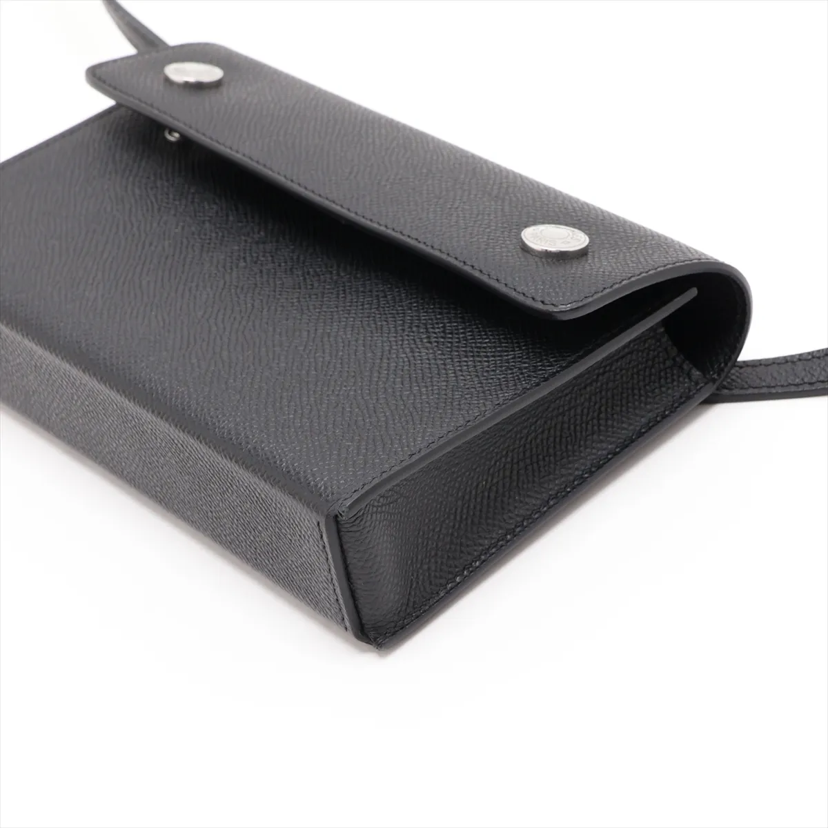 Snap To Go Veau Epsom Black Silver Hardware W:2024 — view 3