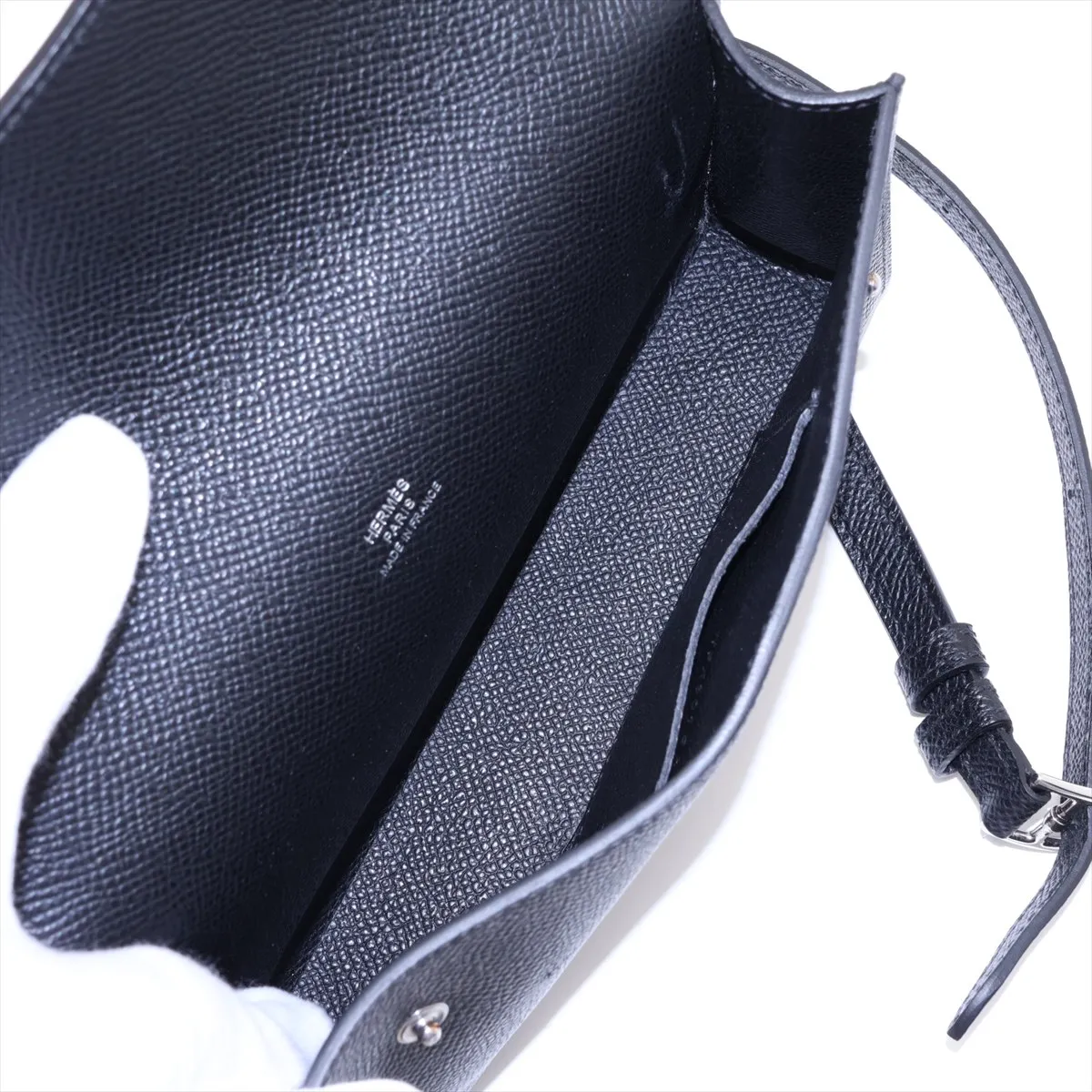 Snap To Go Veau Epsom Black Silver Hardware W:2024 — view 6