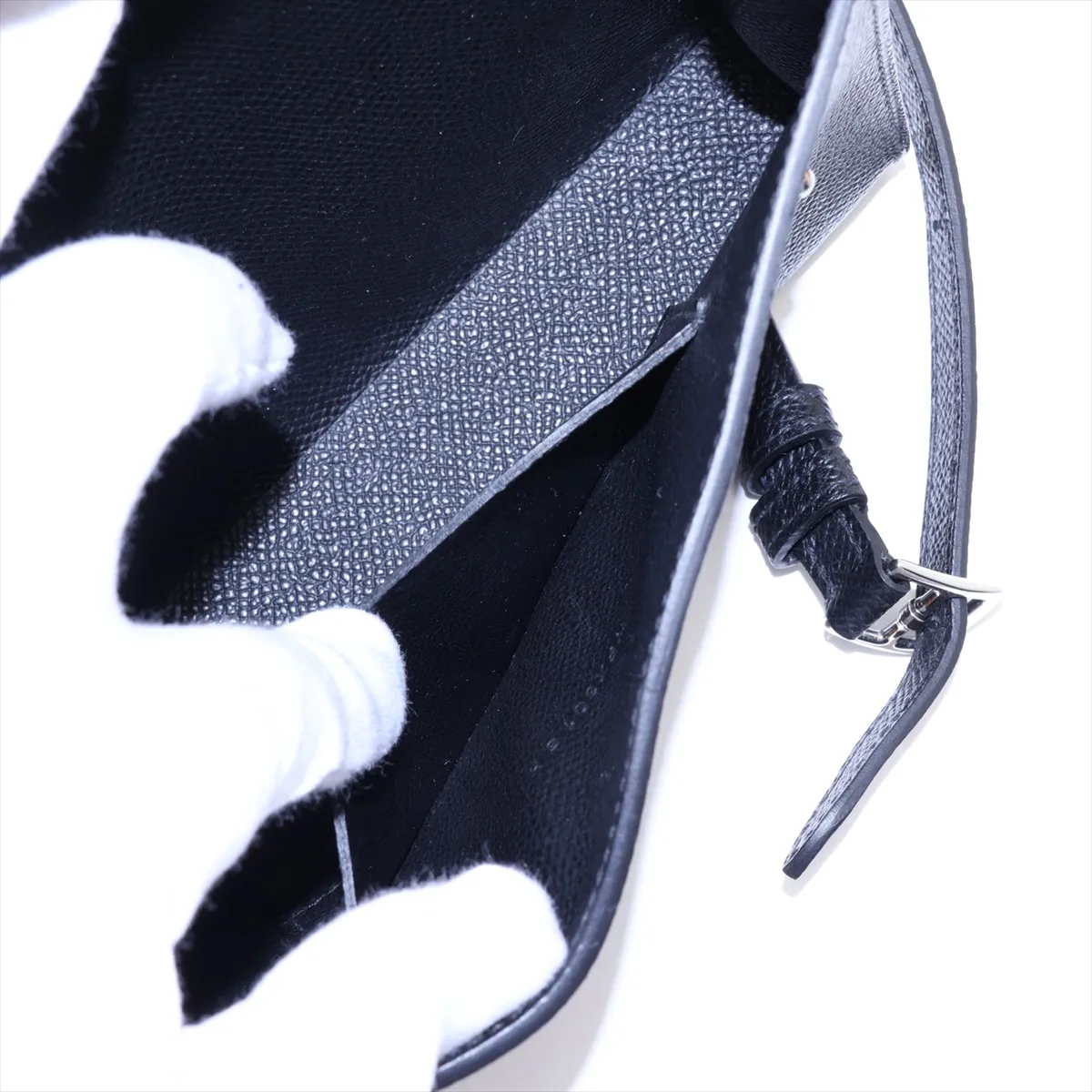 Snap To Go Veau Epsom Black Silver Hardware W:2024 — view 7