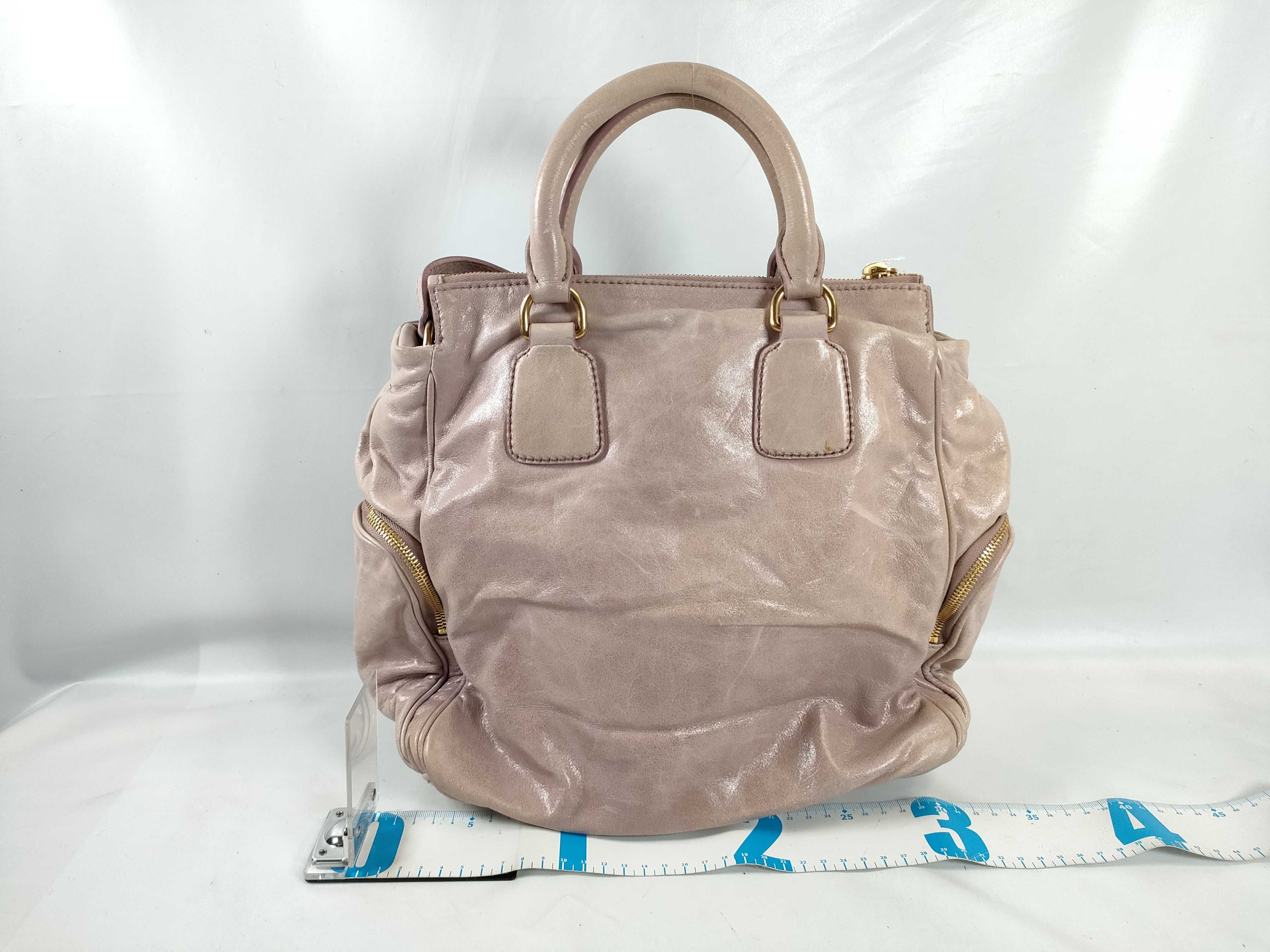 FR- Leather 2-Way Handbag Pink Shoulder Bag — view 2