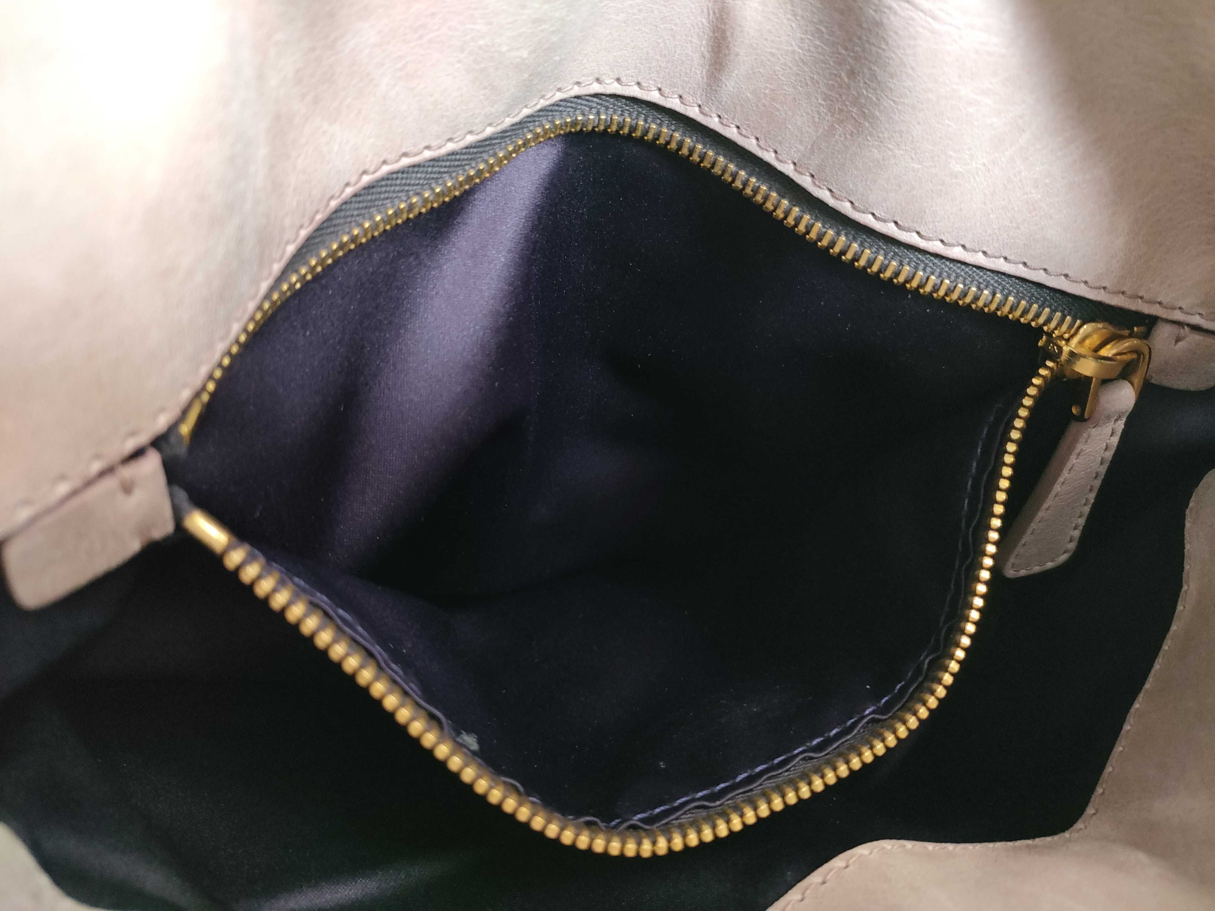 FR- Leather 2-Way Handbag Pink Shoulder Bag — view 13