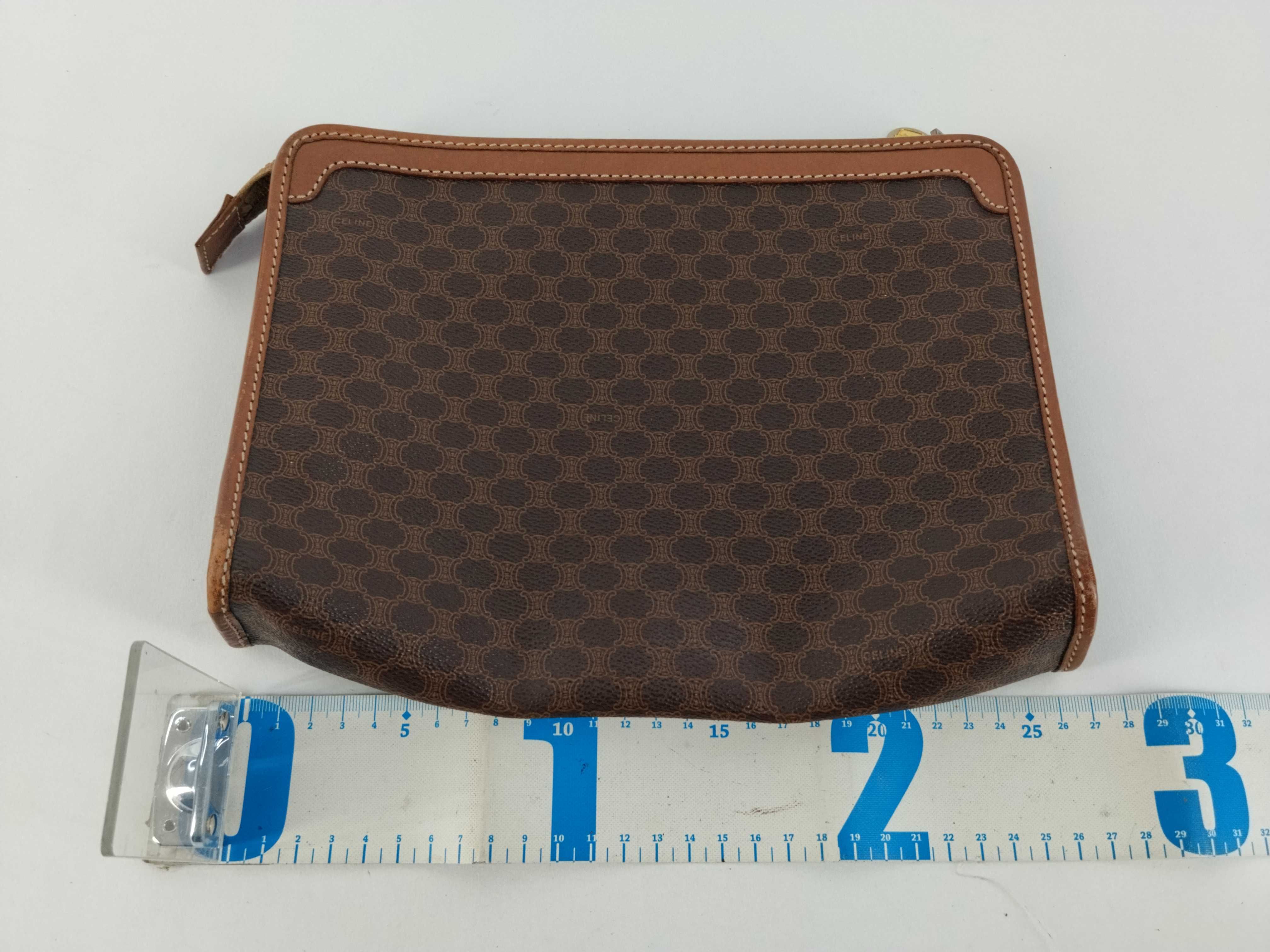 Clutch Bag, Macadam Pattern, Brown Clutch Bag — view 2