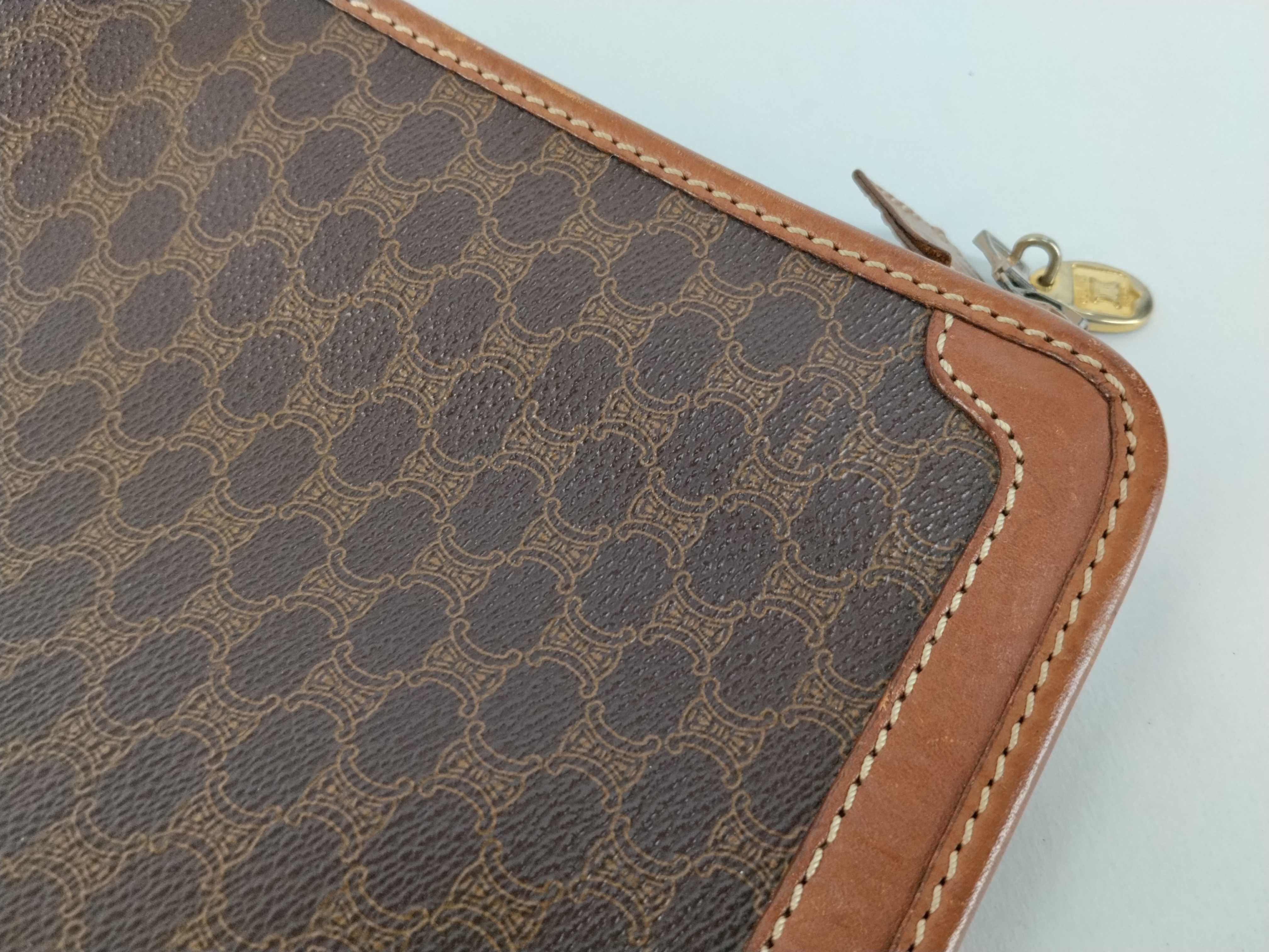 Clutch Bag, Macadam Pattern, Brown Clutch Bag — view 11