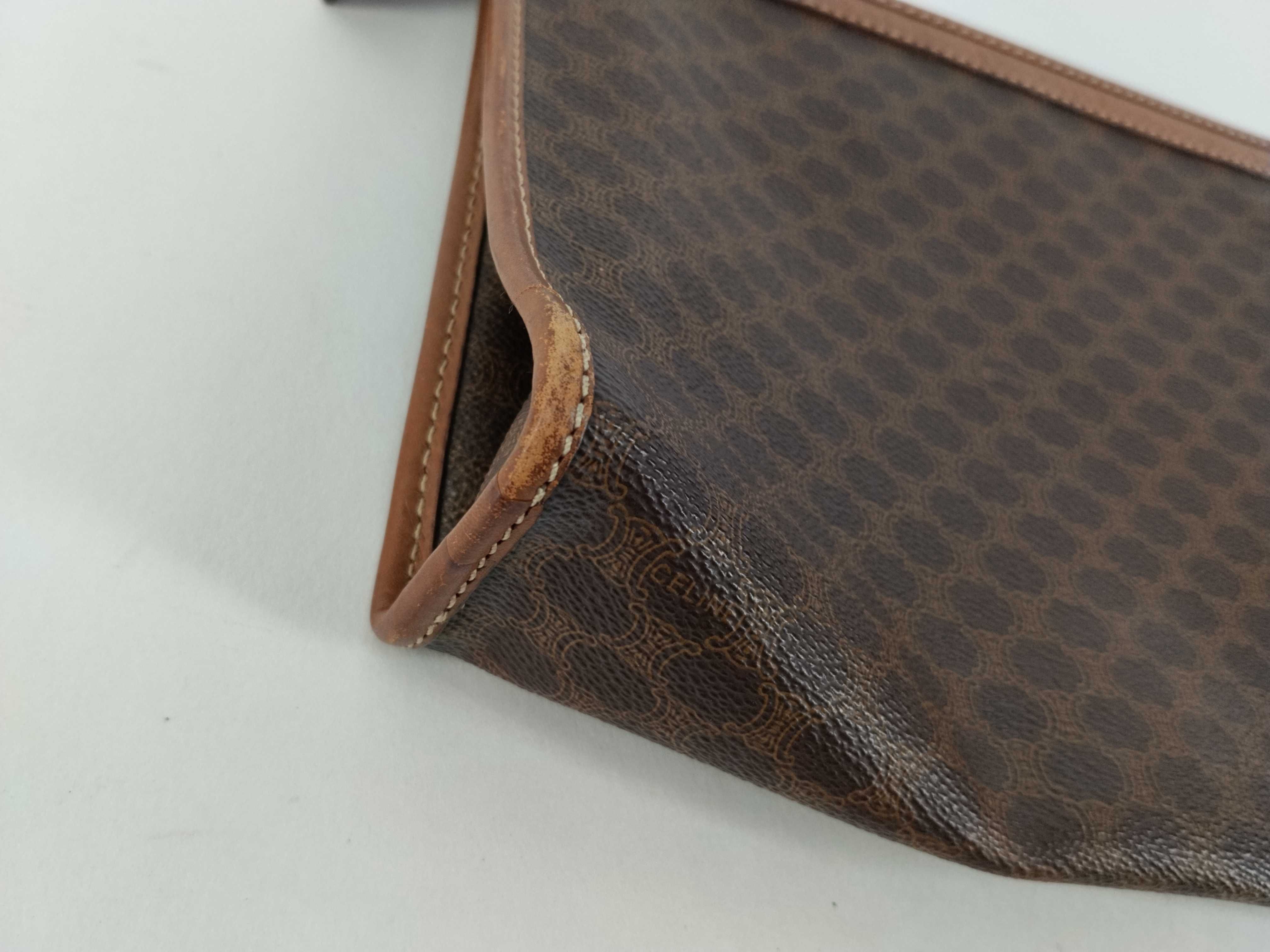 Clutch Bag, Macadam Pattern, Brown Clutch Bag — view 3