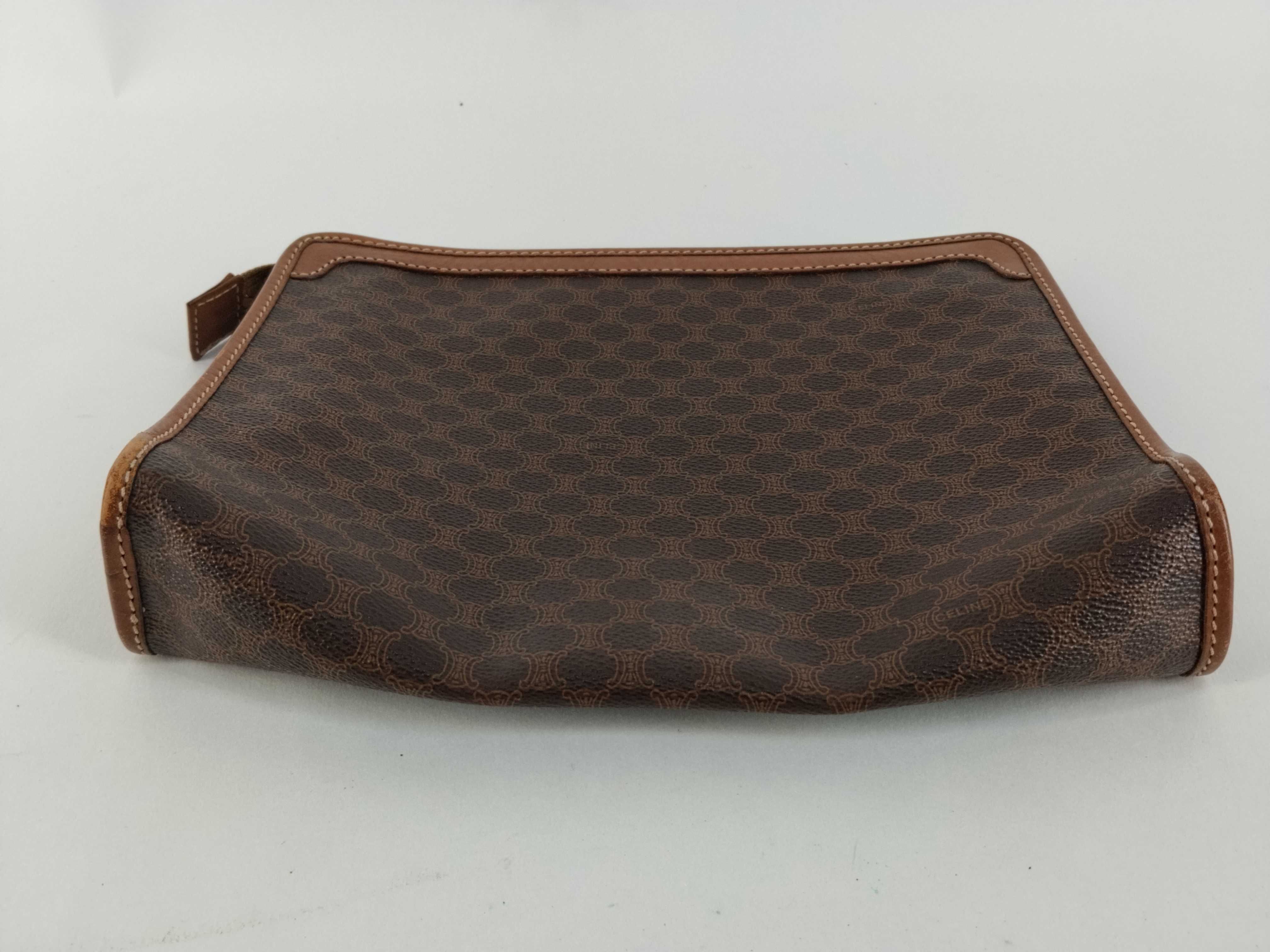 Clutch Bag, Macadam Pattern, Brown Clutch Bag — view 4