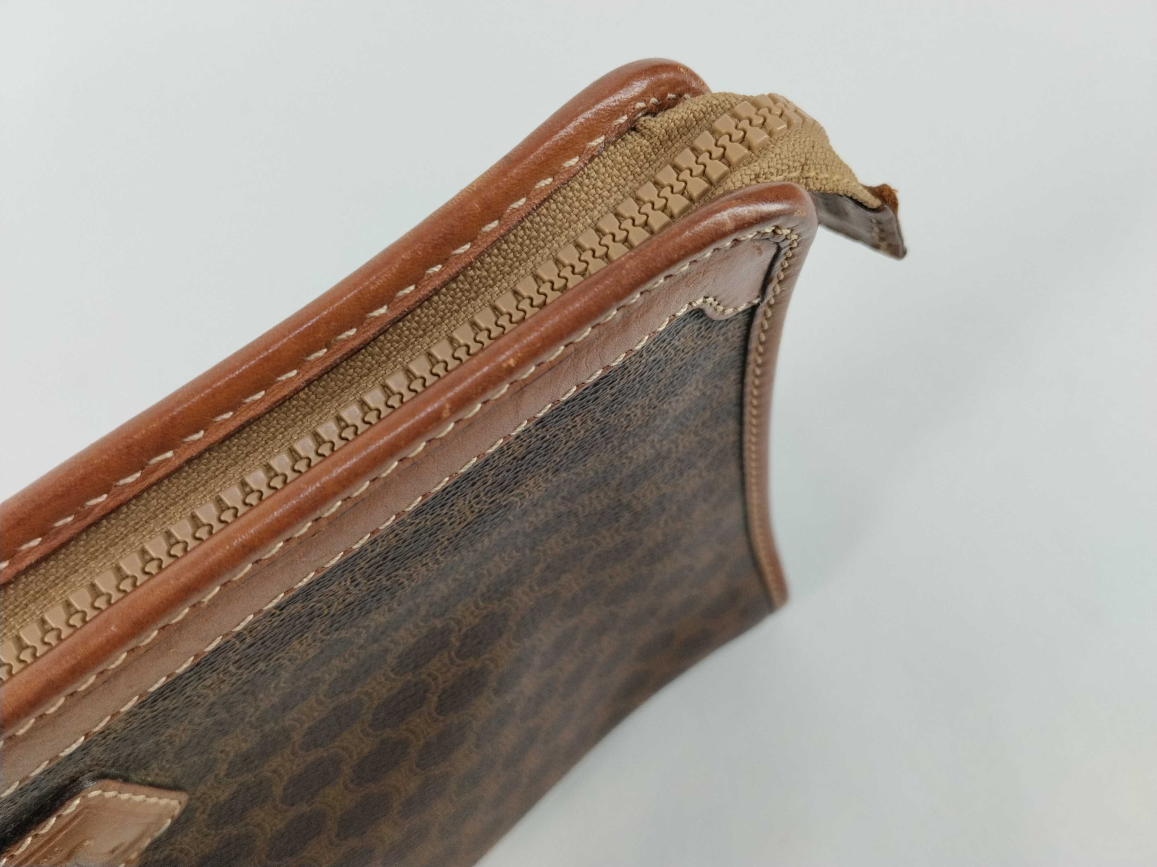 Clutch Bag, Macadam Pattern, Brown Clutch Bag — view 6