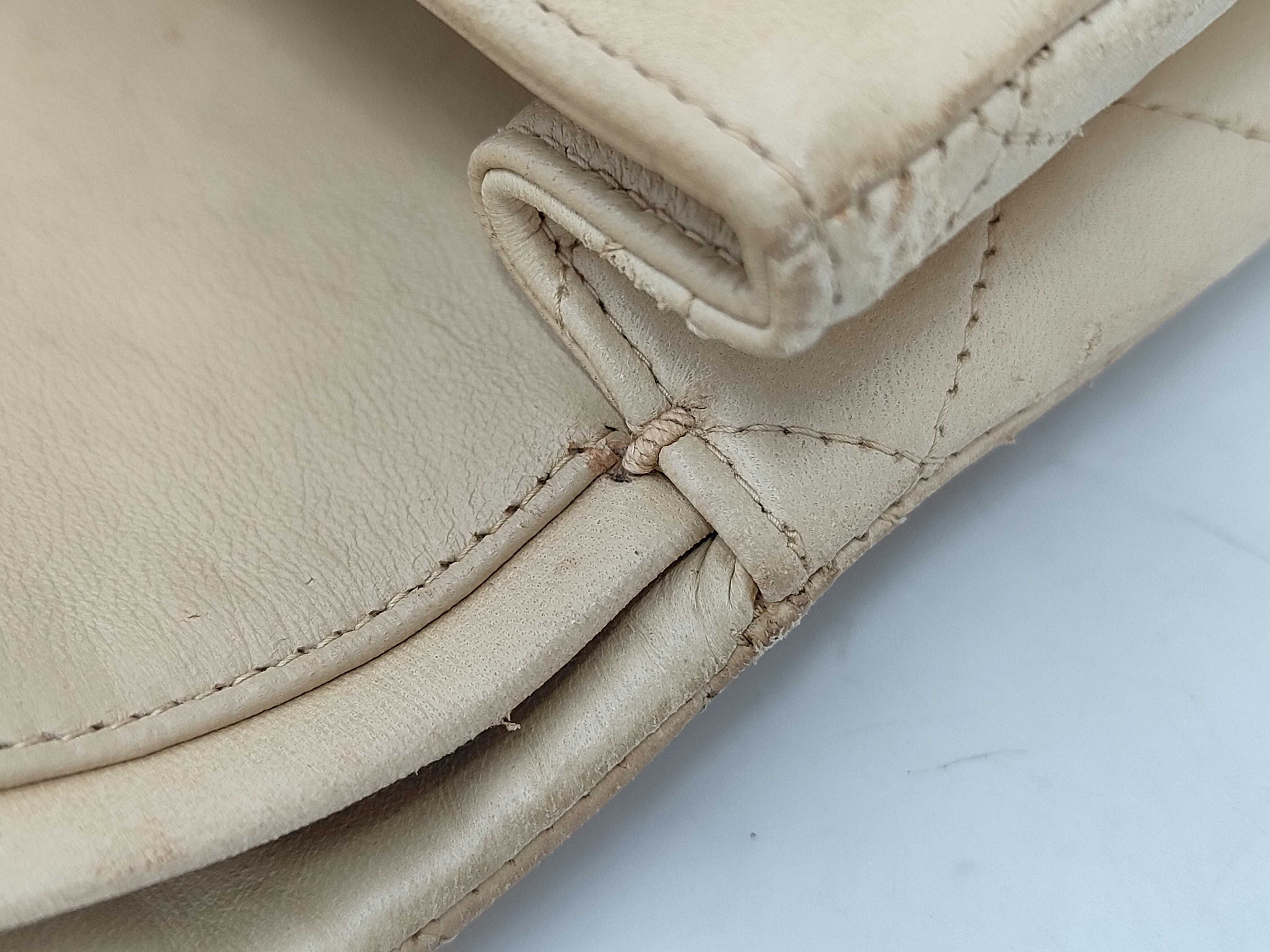 Lambskin Matelassé Double Flap Chain Shoulder Bag — view 8
