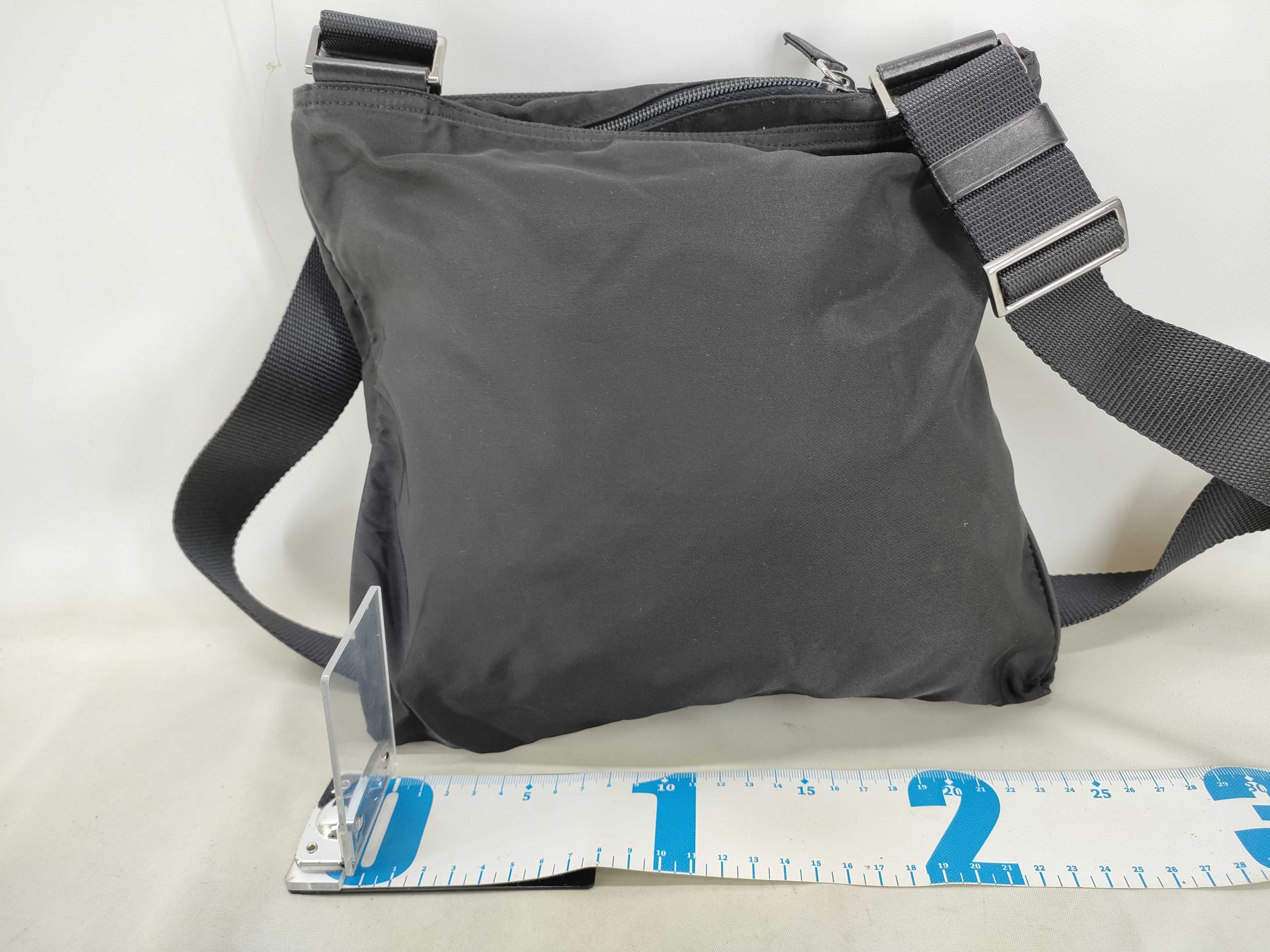 Nylon Shoulder Bag with Triangle Logo Plate, Crossbody Shoulder Bag — view 2