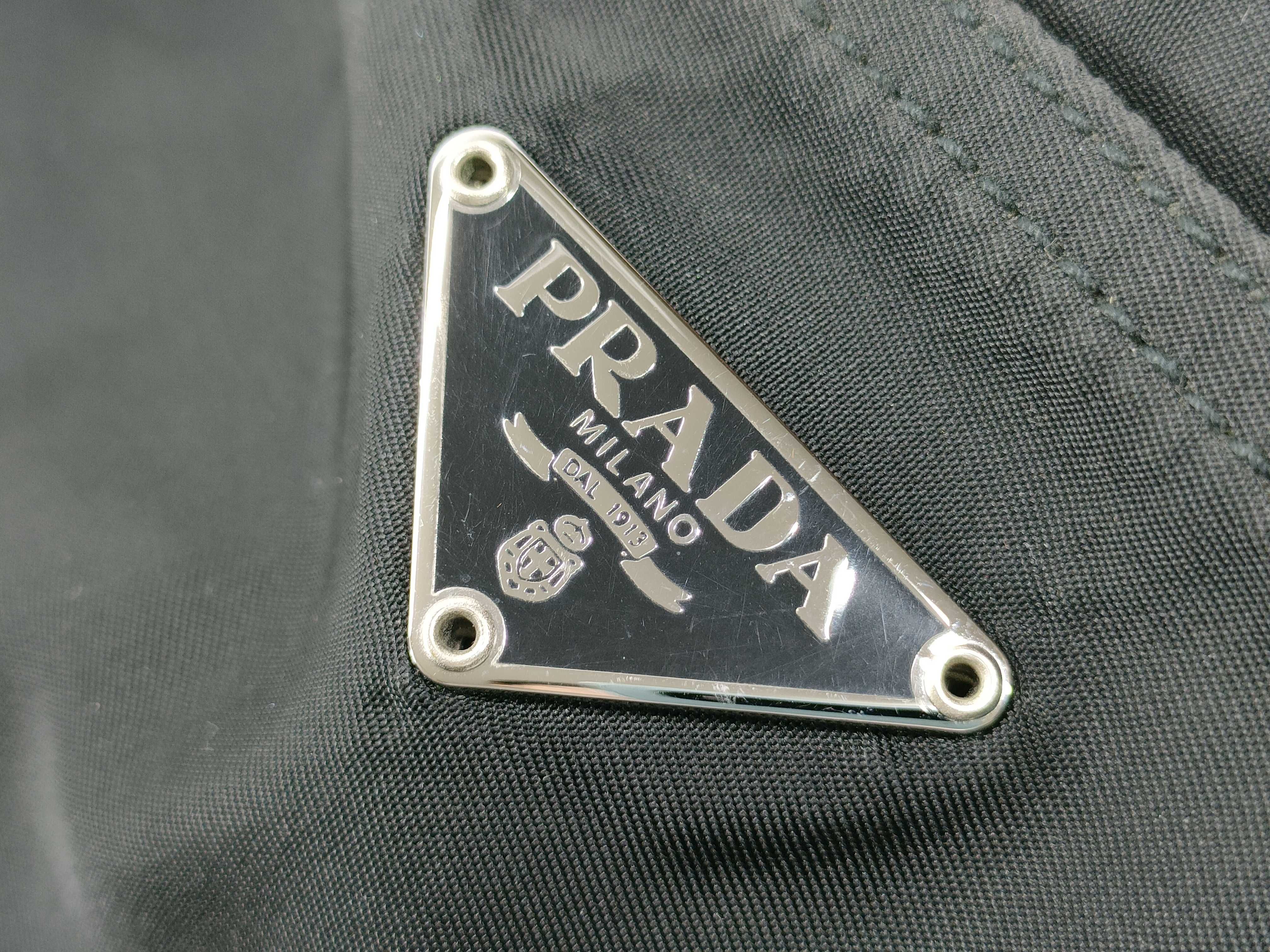 Nylon Shoulder Bag with Triangle Logo Plate, Crossbody Shoulder Bag — view 14