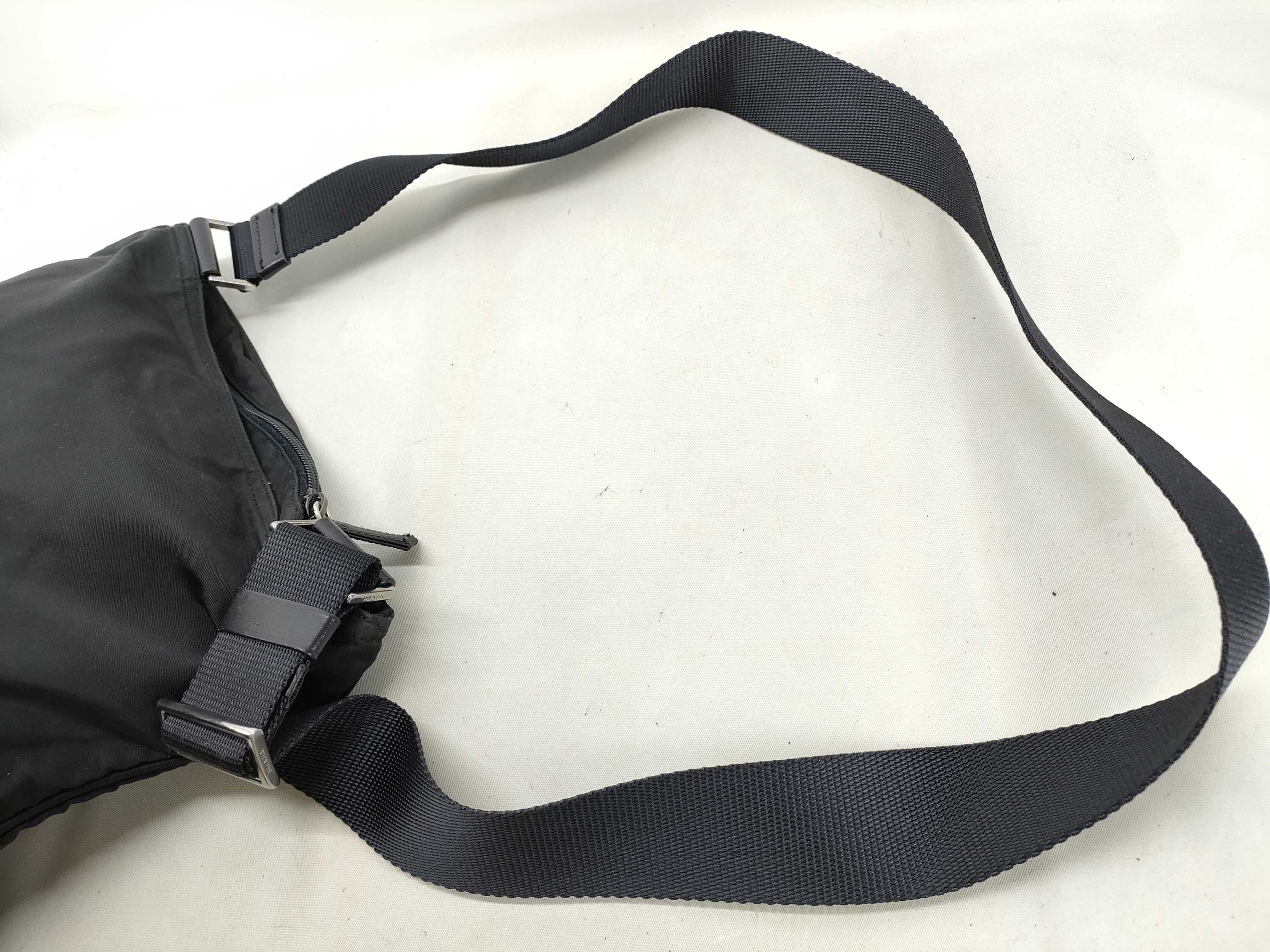 Nylon Shoulder Bag with Triangle Logo Plate, Crossbody Shoulder Bag — view 5