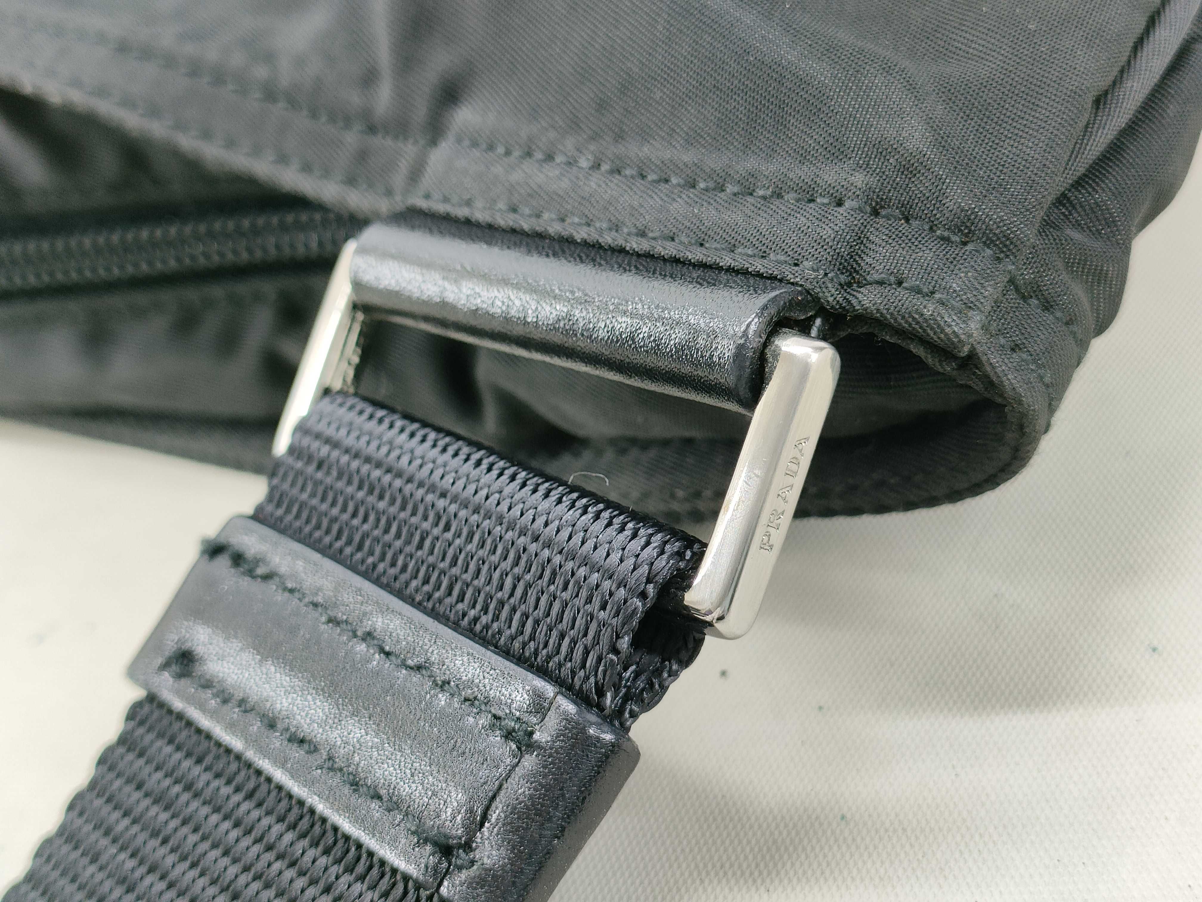 Nylon Shoulder Bag with Triangle Logo Plate, Crossbody Shoulder Bag — view 7