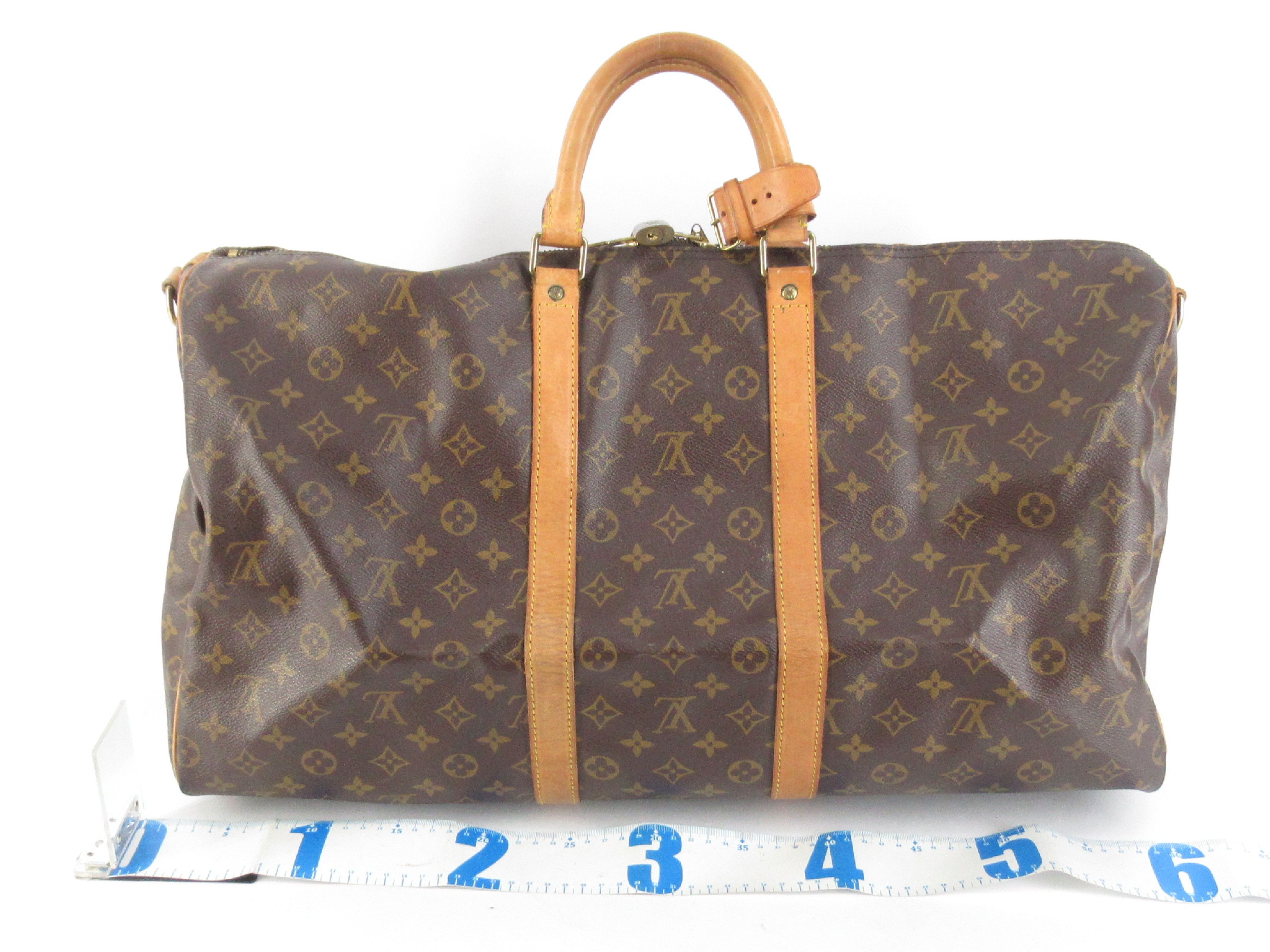 Monogram Keepall Bandoulière 55 M41414 VI0962 Brown Boston Bag — view 2