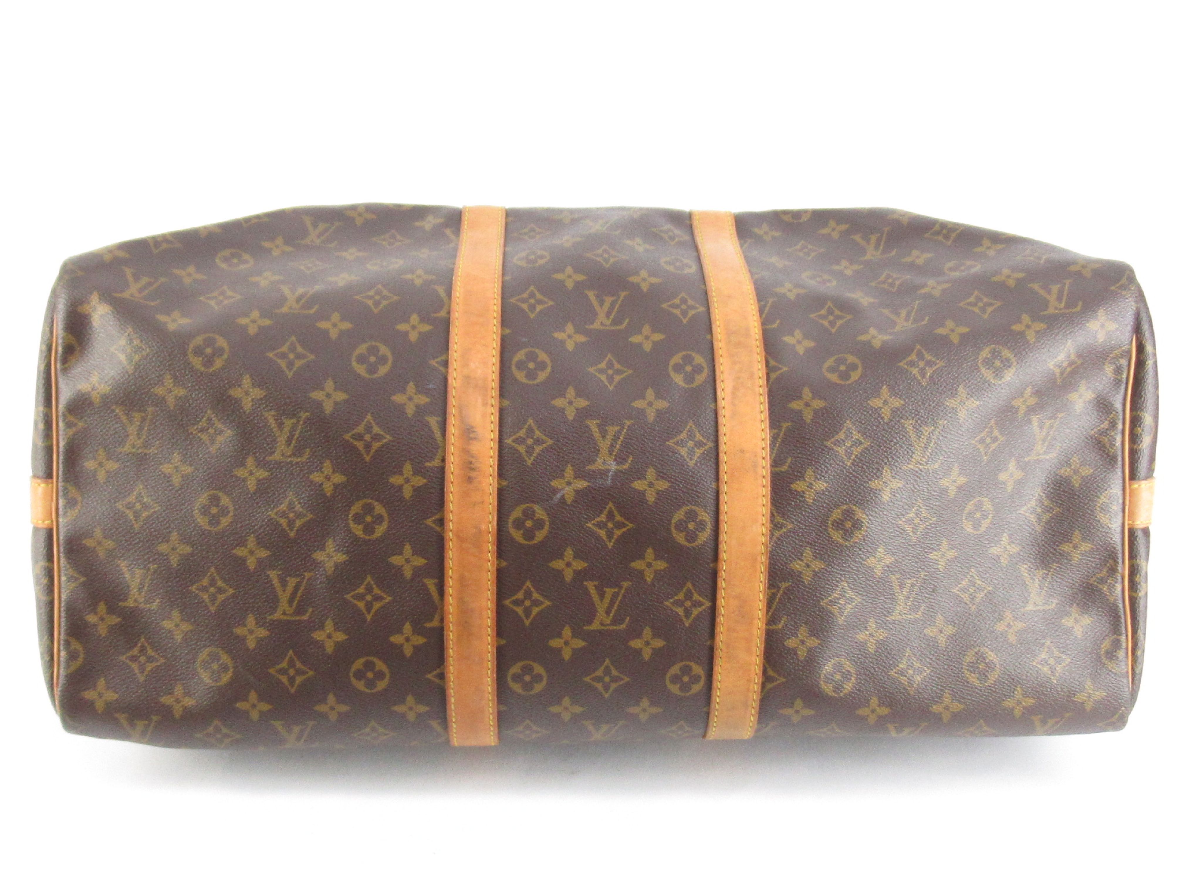 Monogram Keepall Bandoulière 55 M41414 VI0962 Brown Boston Bag — view 6