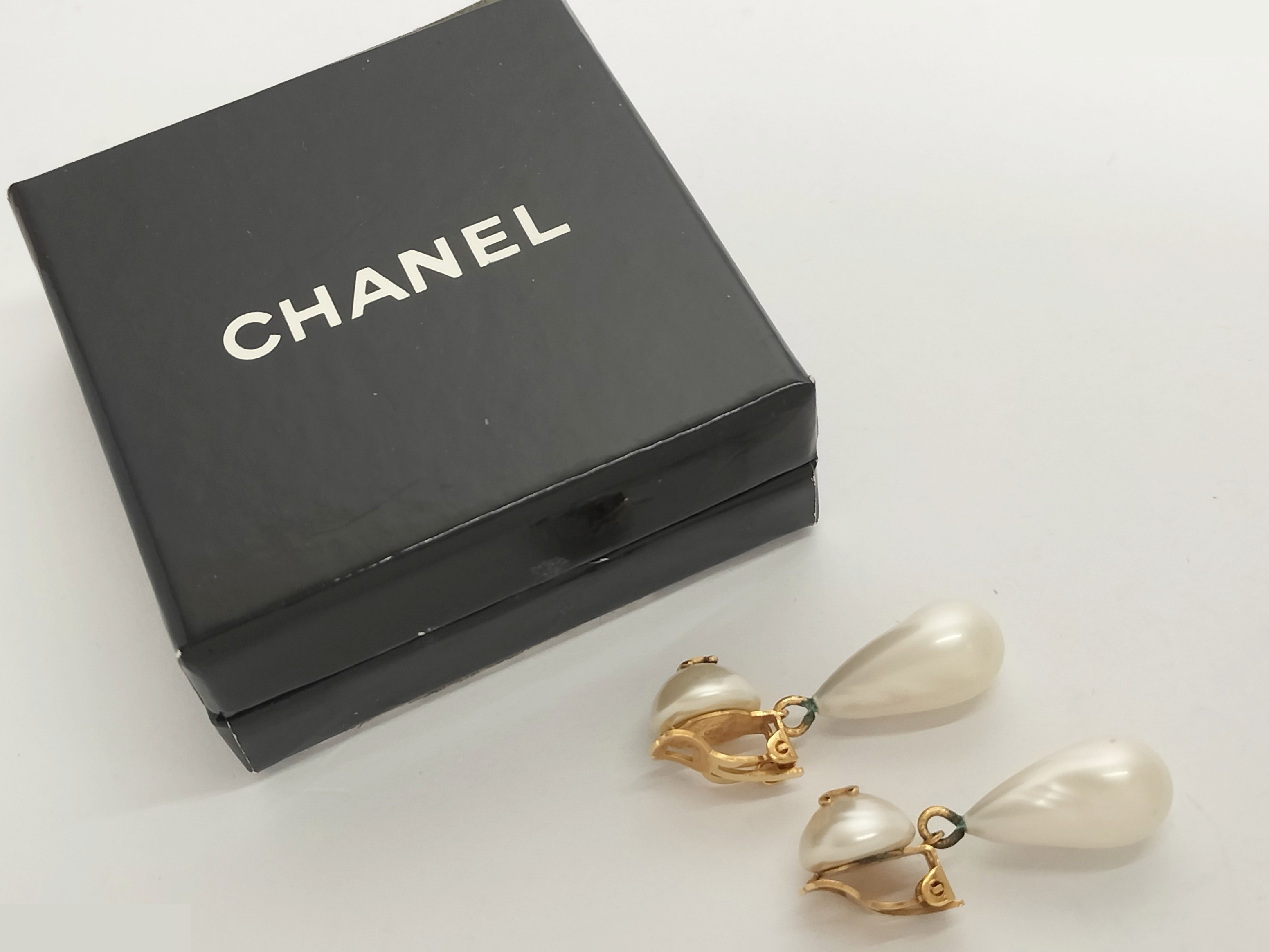 Coco F Pearl Gold Earrings — view 2