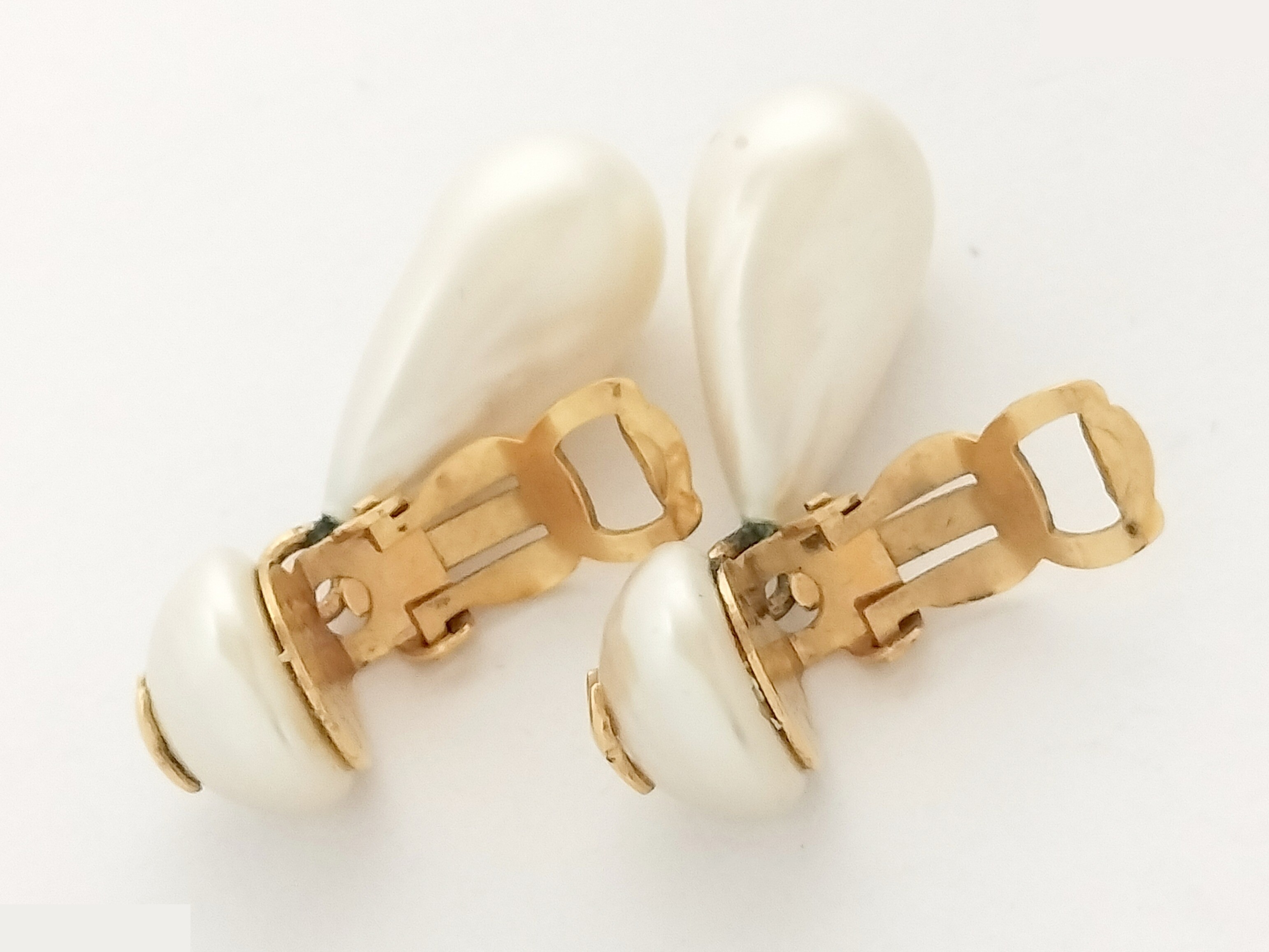 Coco F Pearl Gold Earrings — view 4