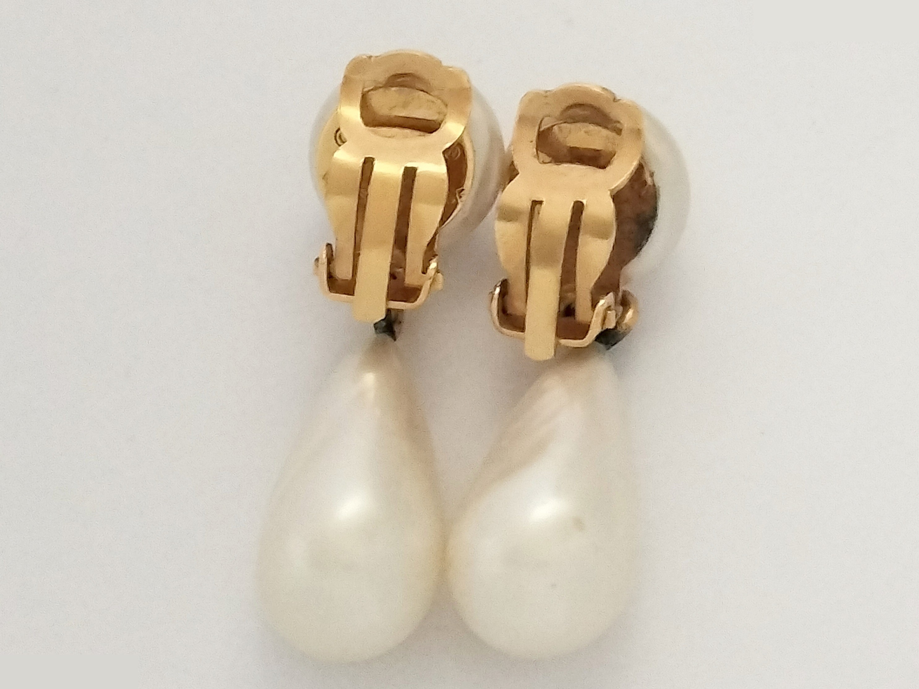 Coco F Pearl Gold Earrings — view 5