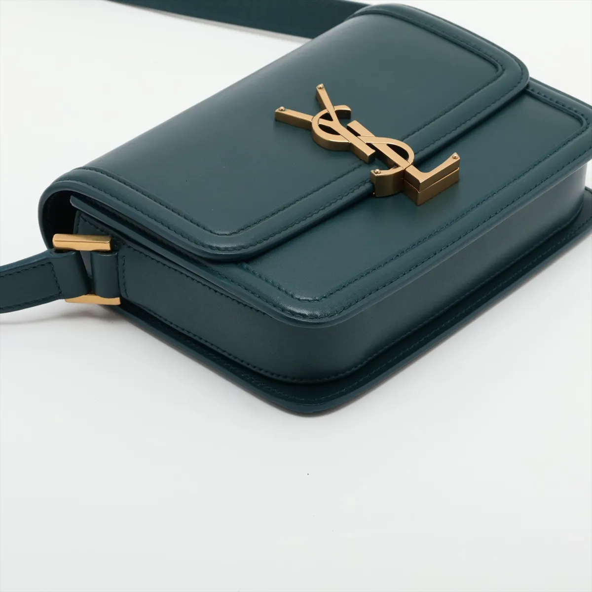 Solferino 634306 Leather Shoulder Bag, Green — view 4
