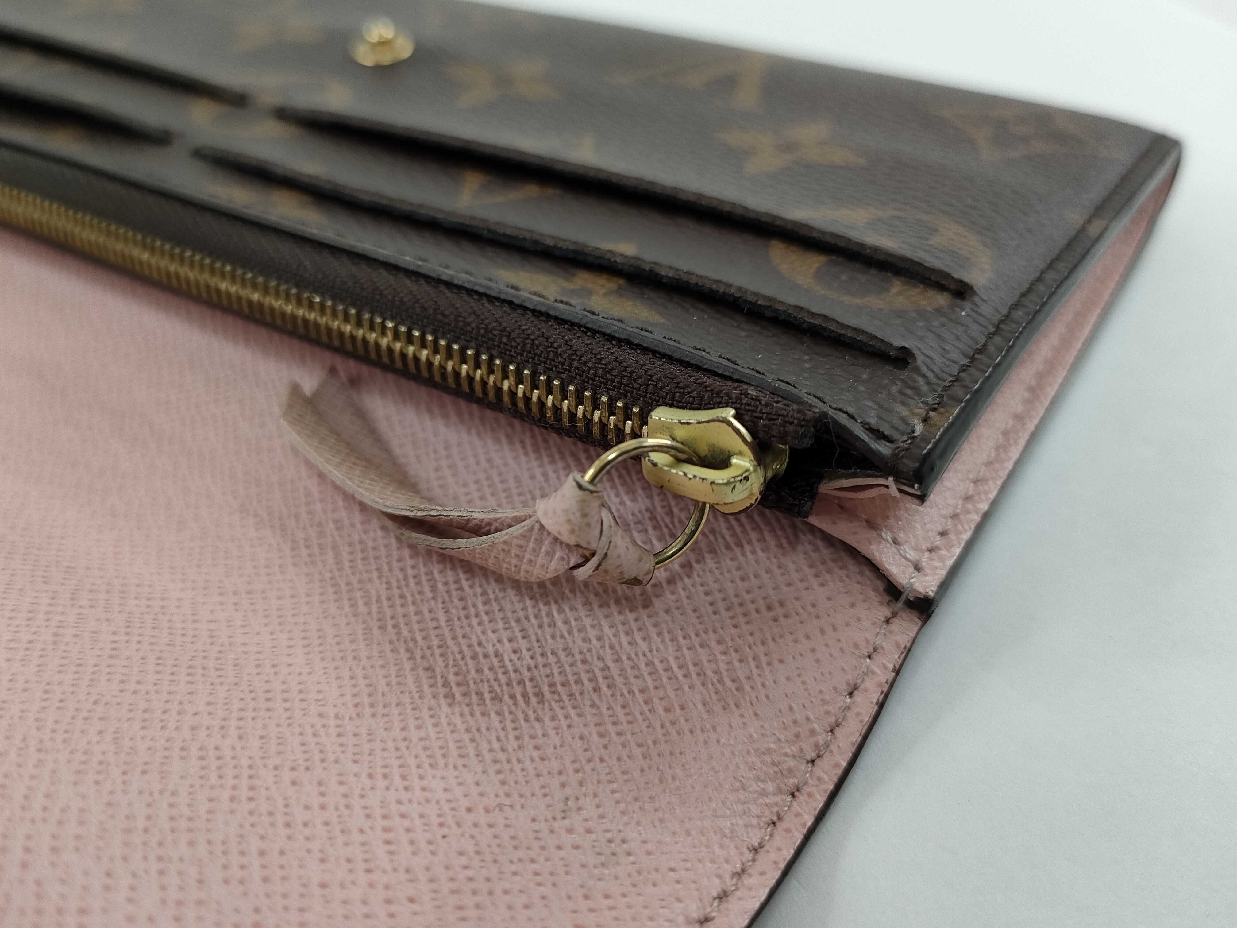 Monogram Emilie Rose Ballerine Wallet with Dust Bag and Box — view 12