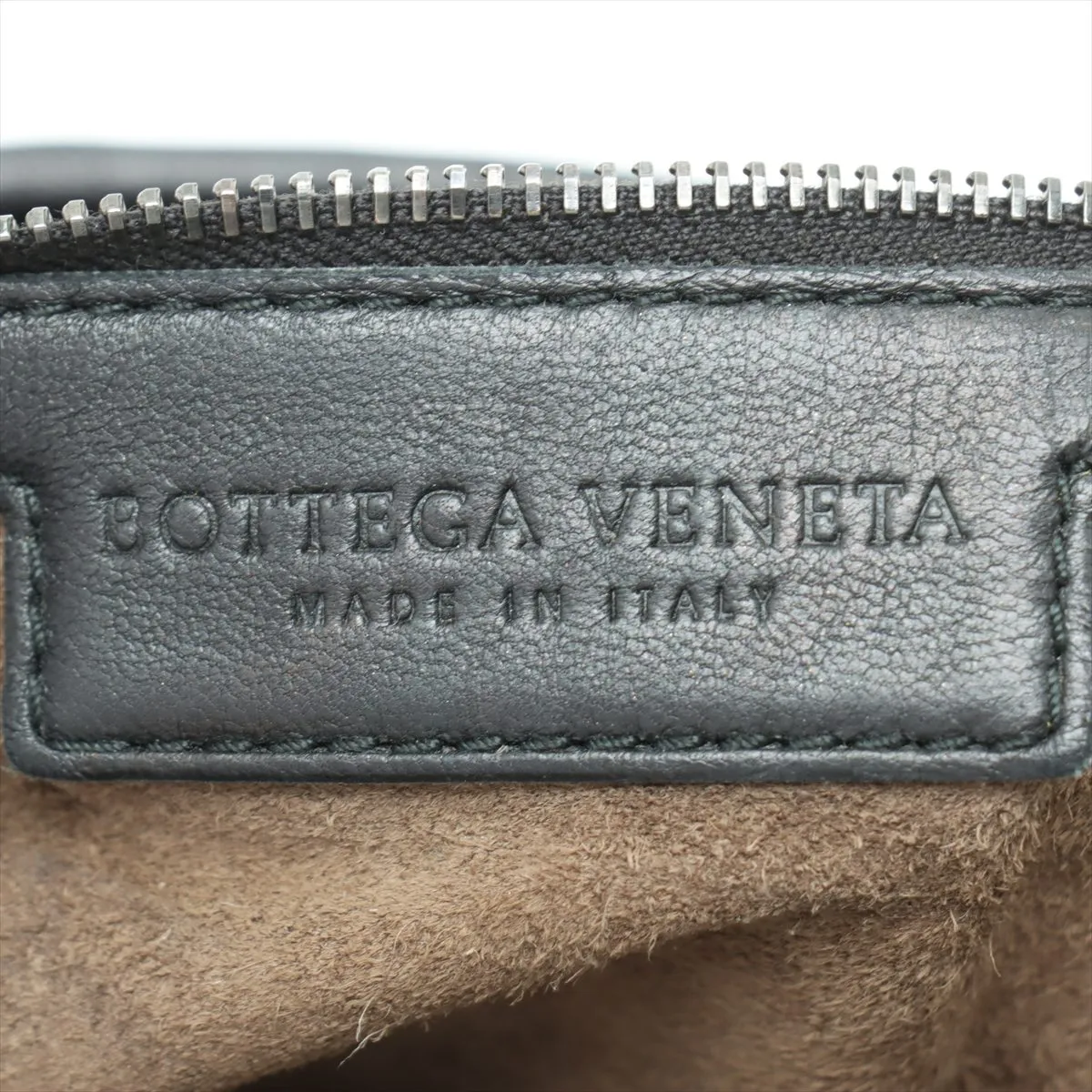 Intrecciato Hobo Leather Shoulder Bag Black — view 9
