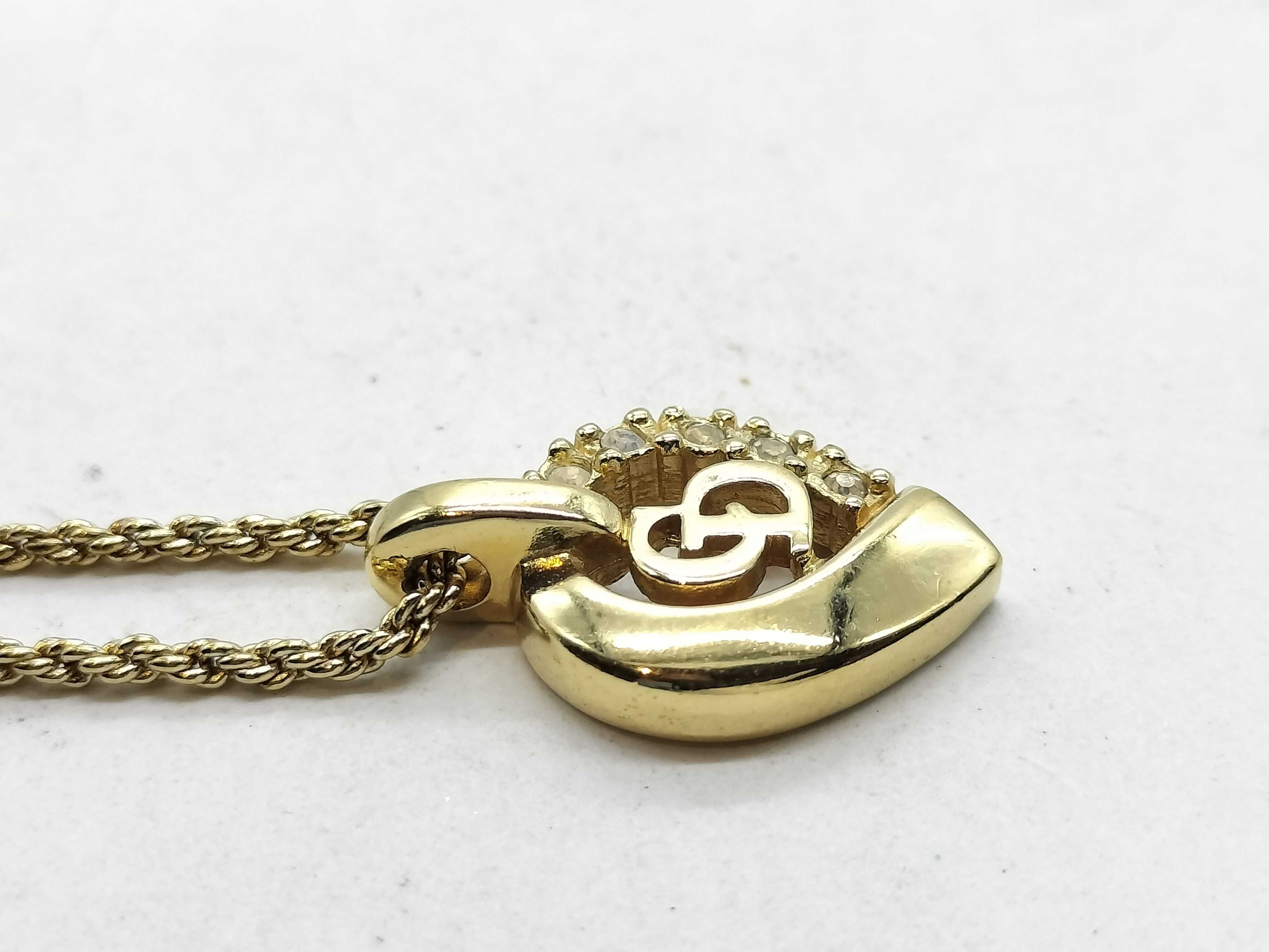 Gold Necklace with Rhinestones — view 4
