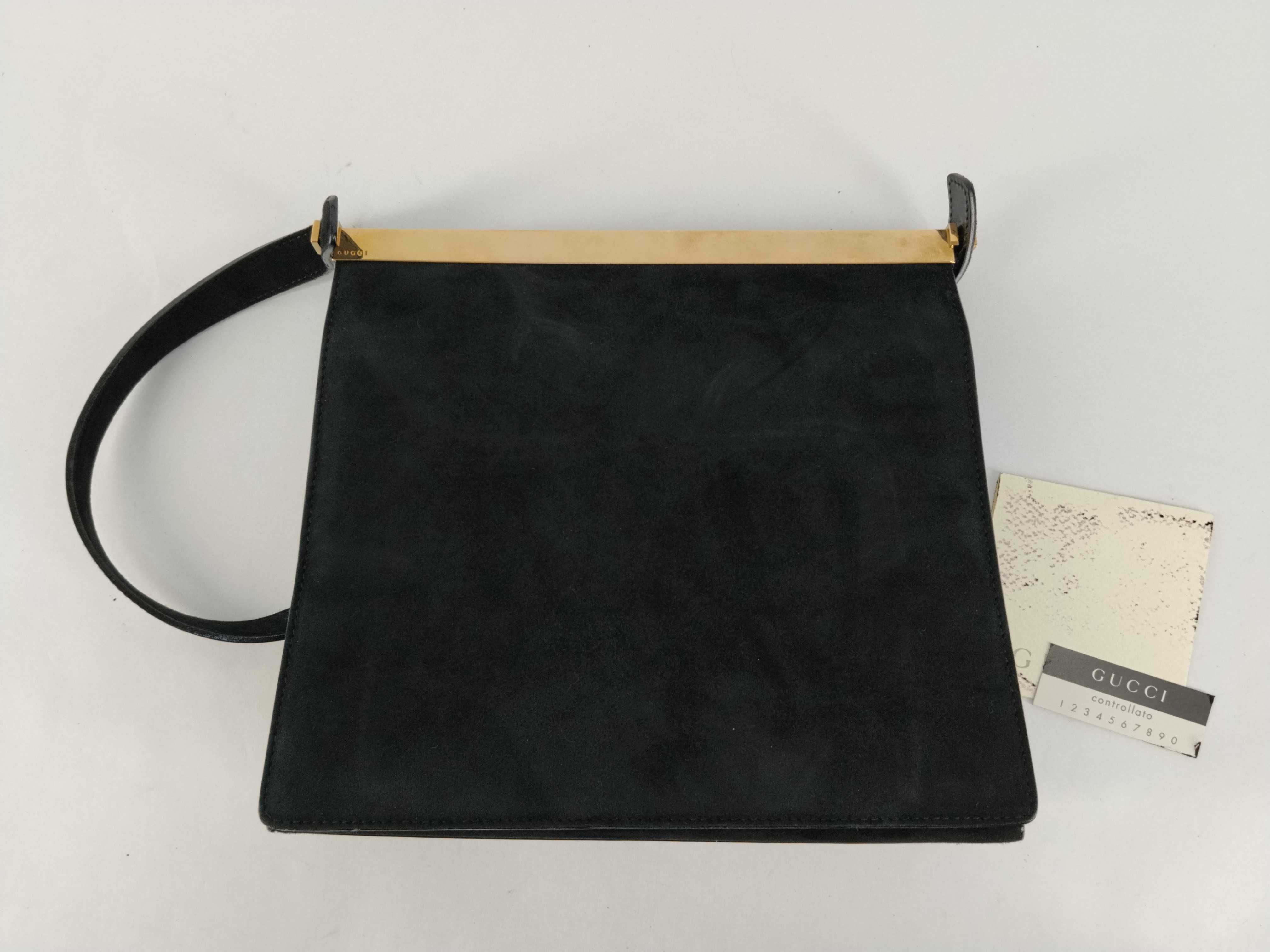 shoulder bag, suede, black.