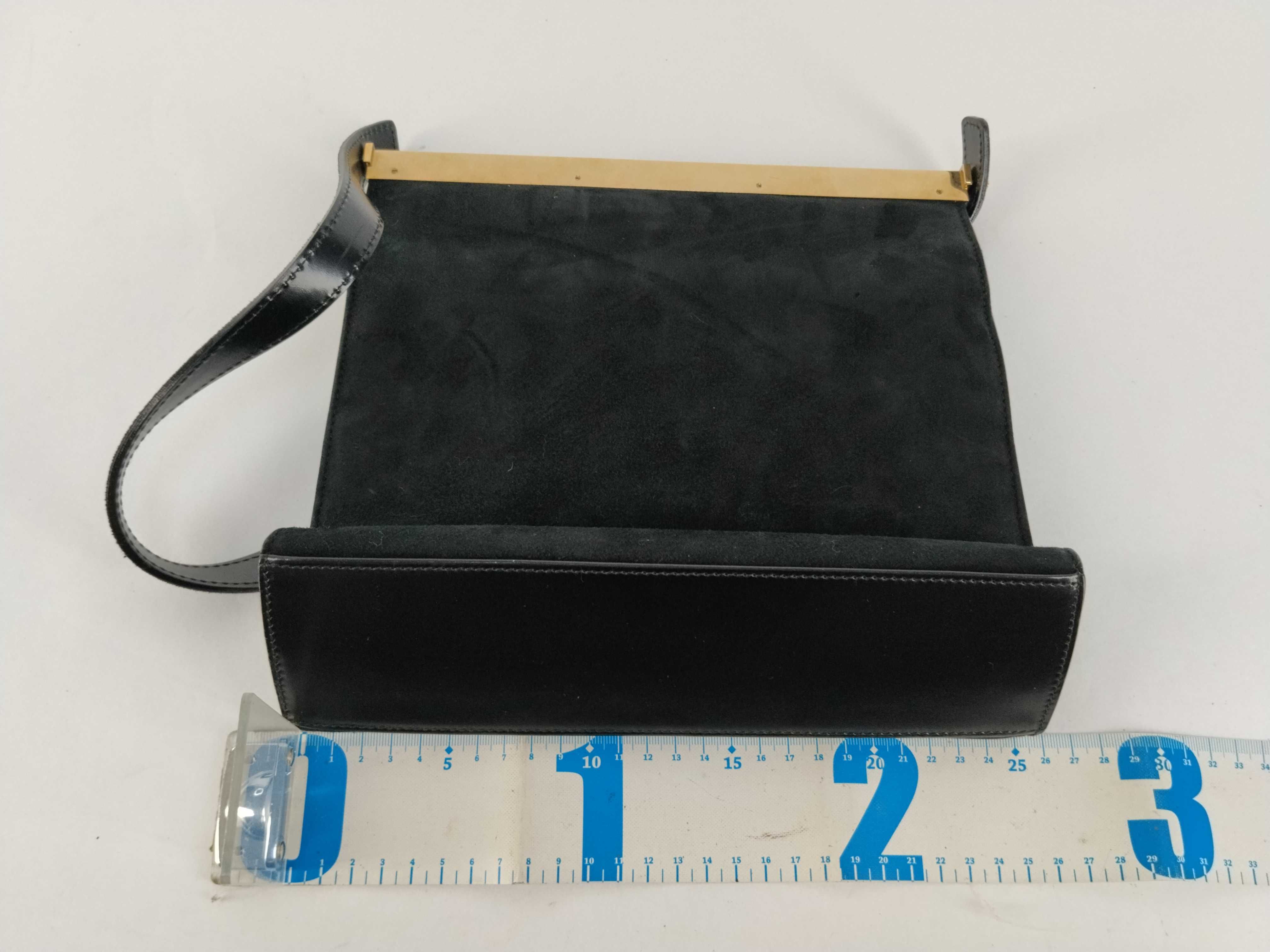 shoulder bag, suede, black. — view 2