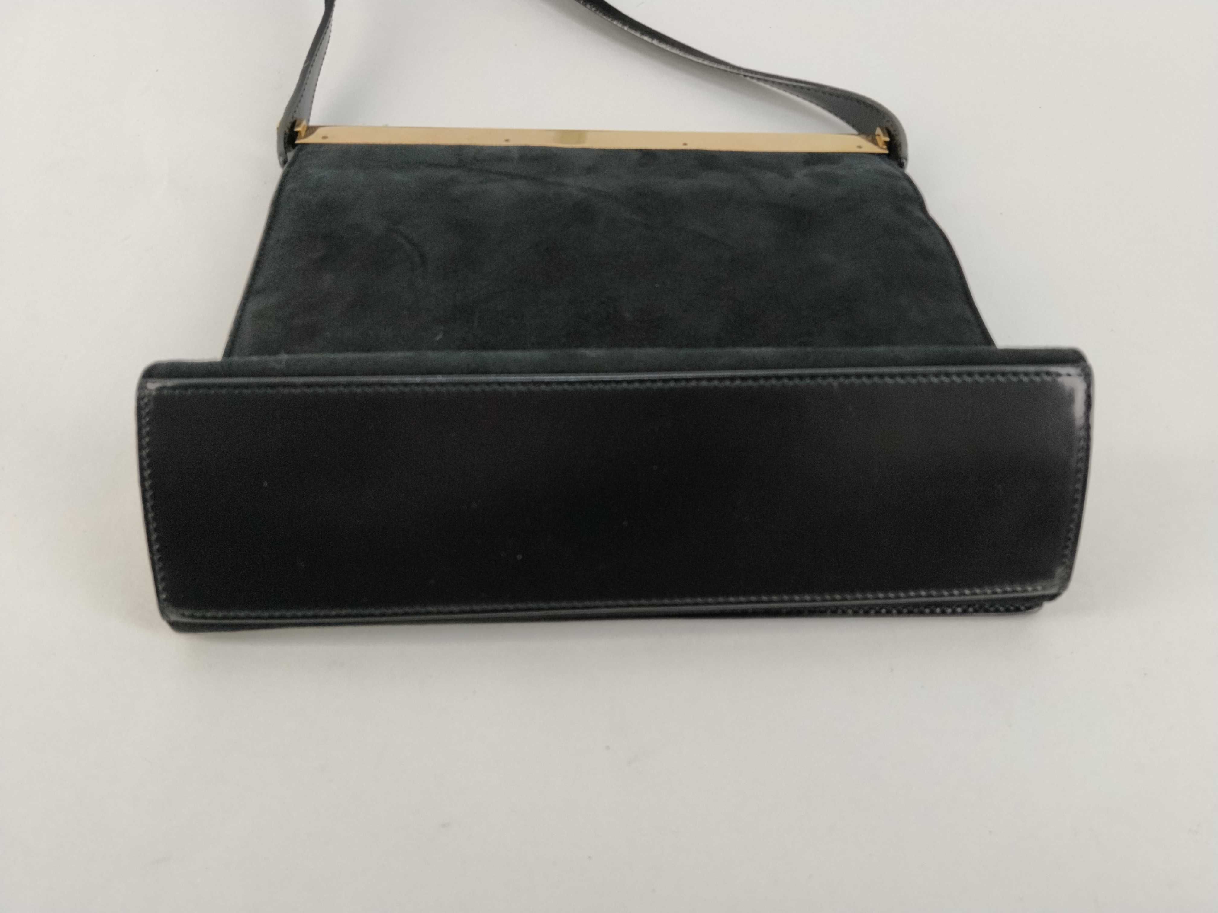 shoulder bag, suede, black. — view 7