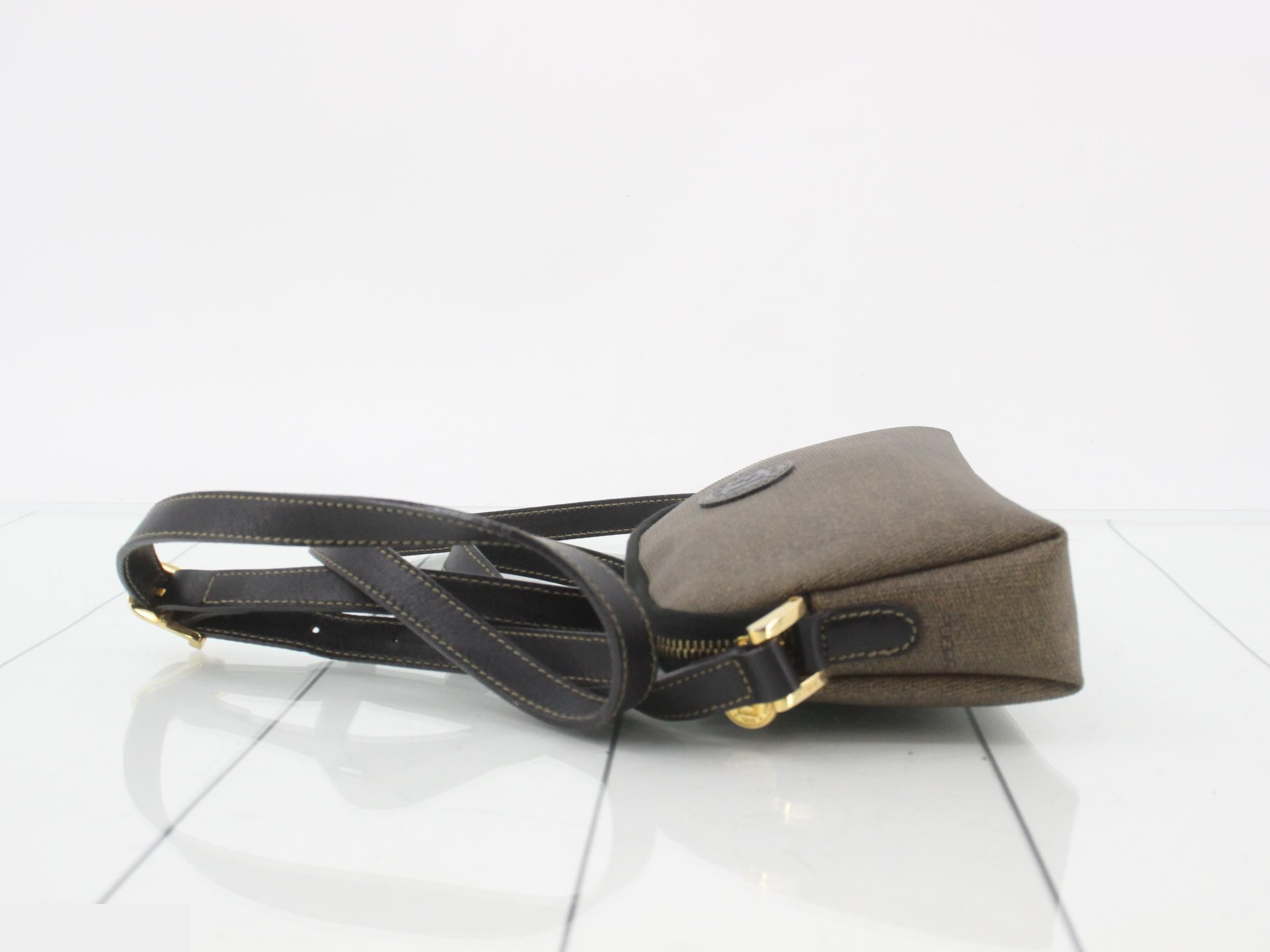 Shoulder bag mini khaki/black PVC/leather — view 4