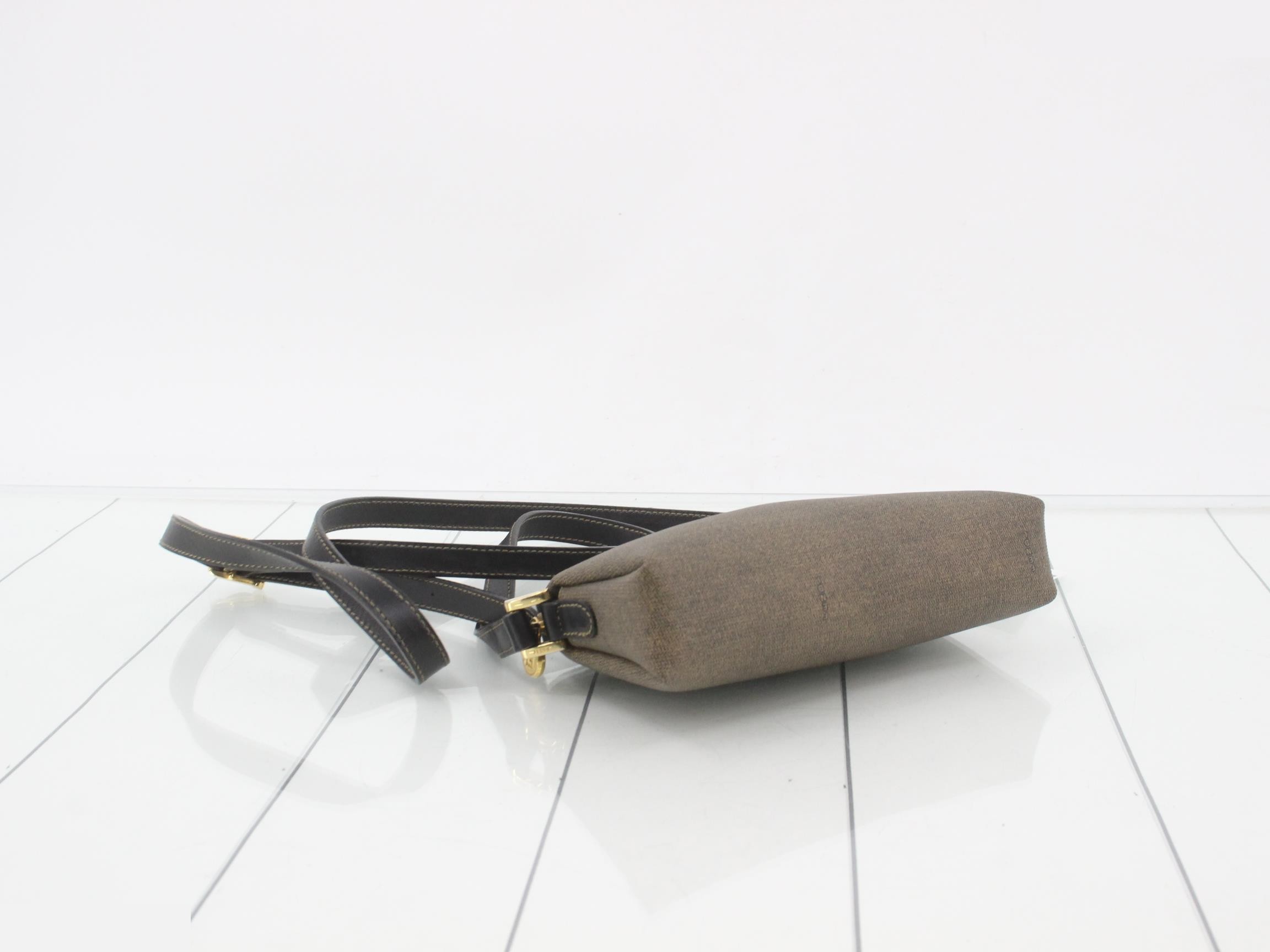 Shoulder bag mini khaki/black PVC/leather — view 5
