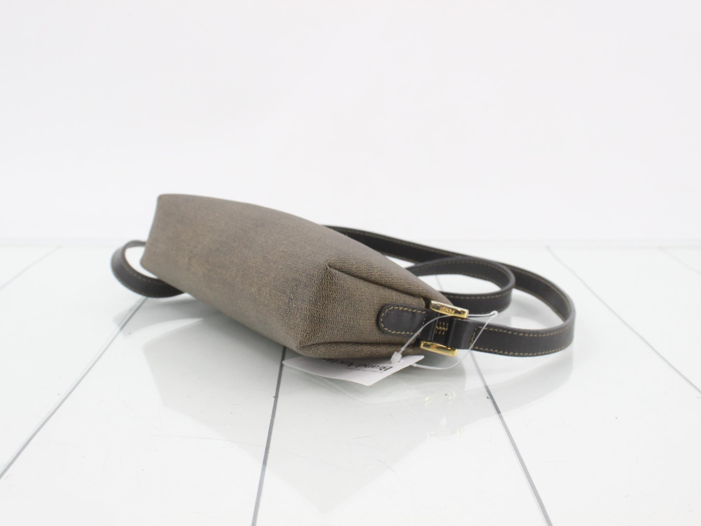 Shoulder bag mini khaki/black PVC/leather — view 6