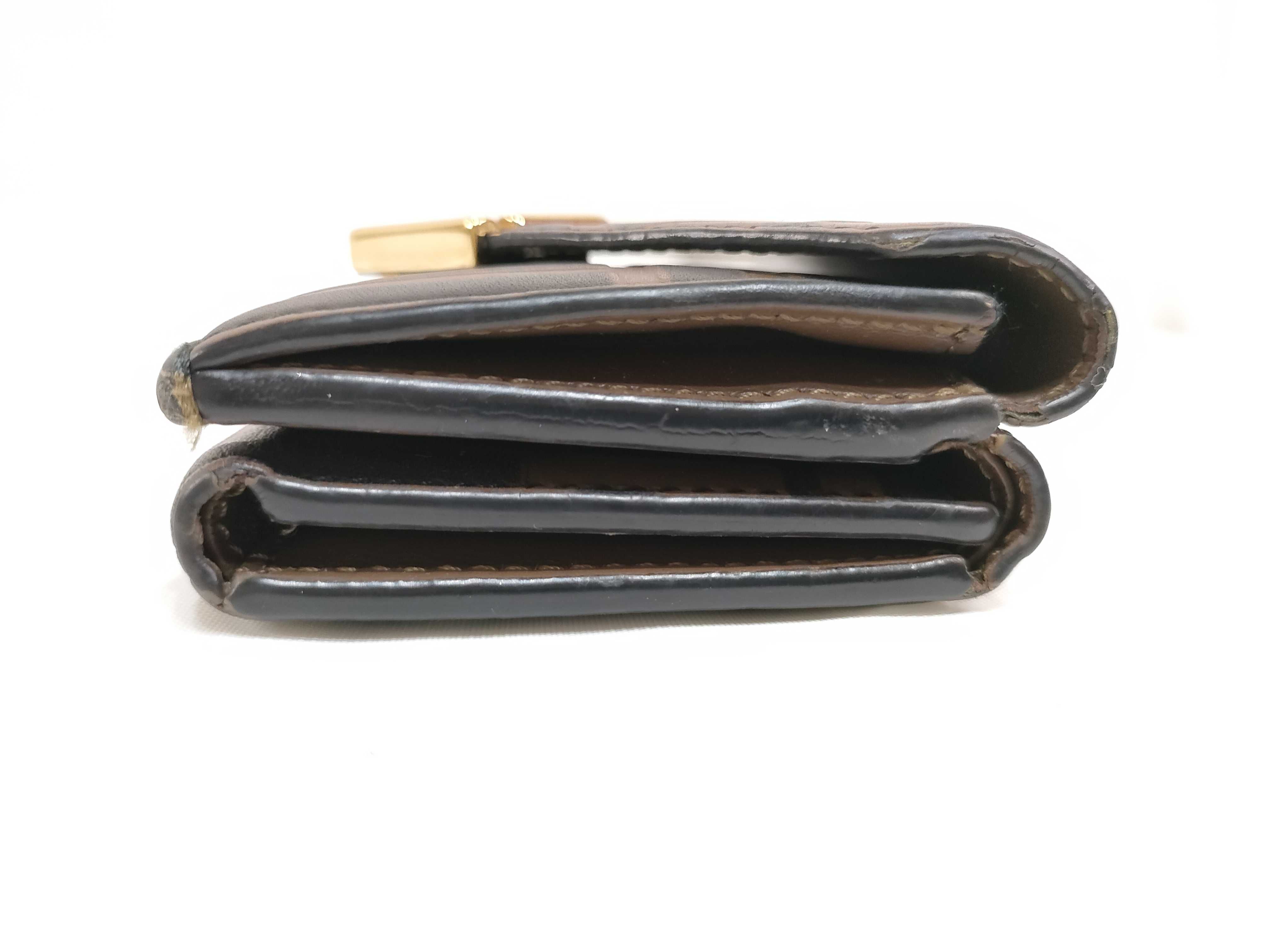 Zucca pattern Fendi trifold wallet FF Zucca embossed logo leather brown FF Mamma gold hardware wallet — view 6