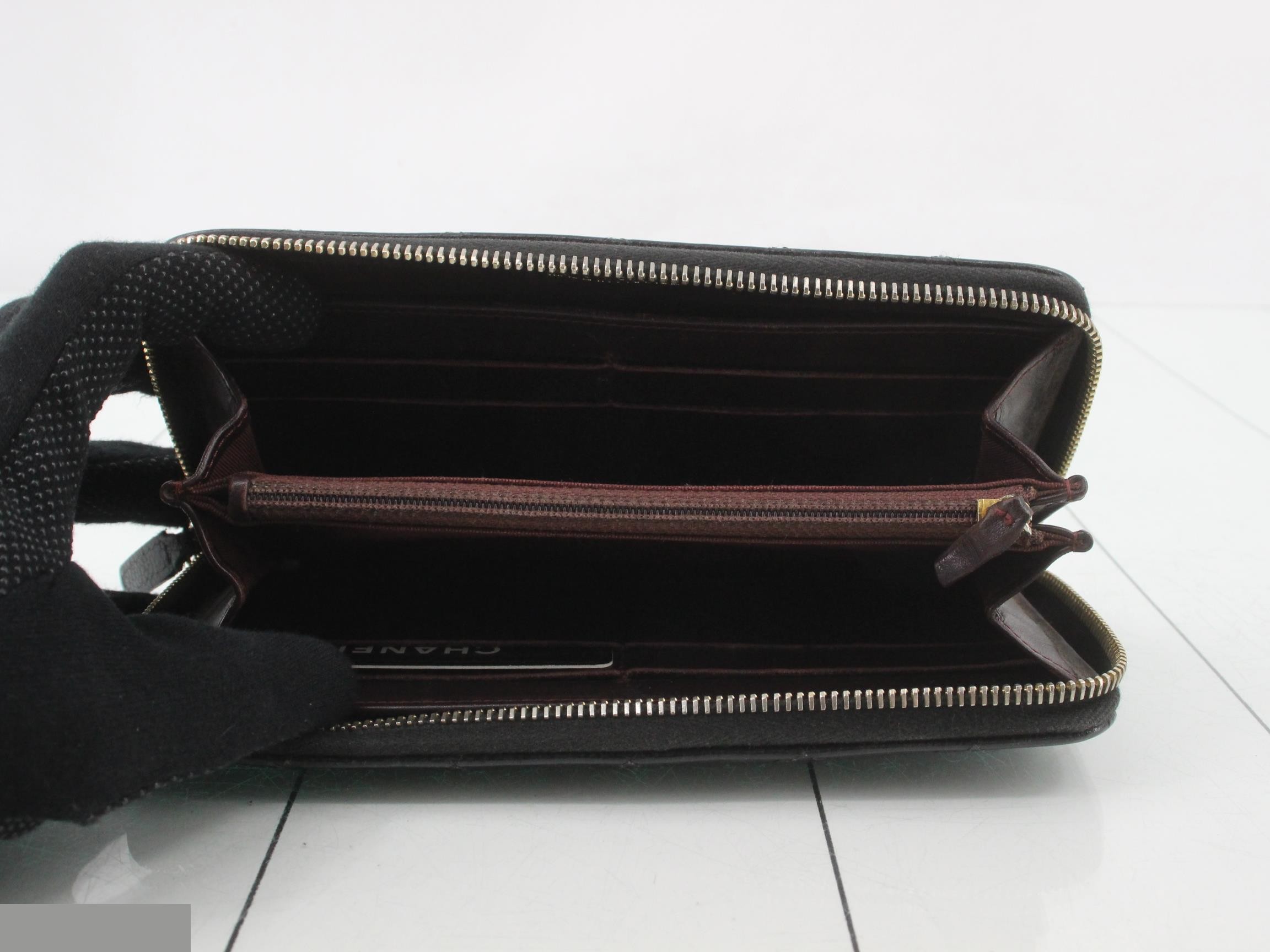 caviar leather long wallet, black, item number 18409230 — view 4
