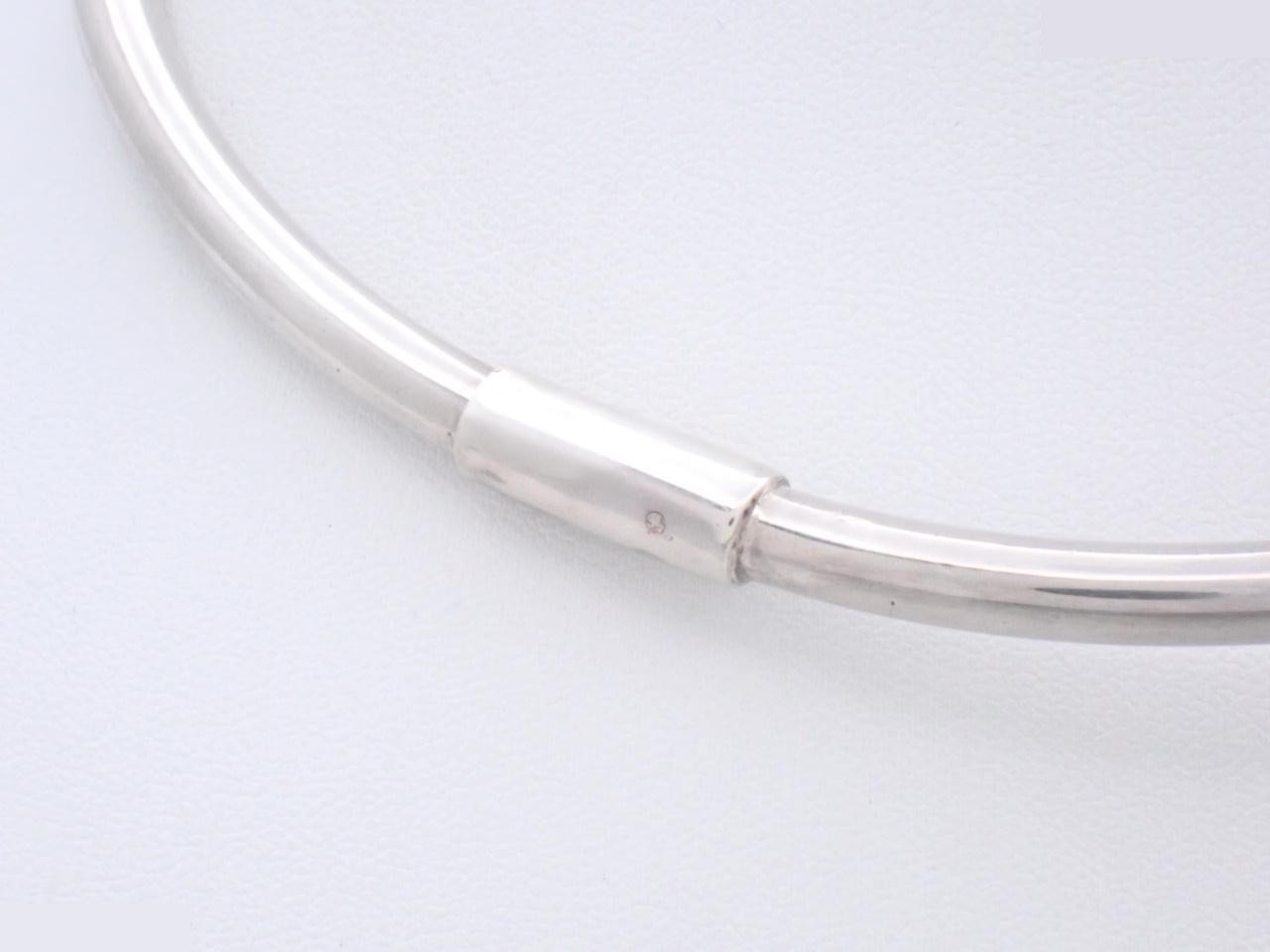 Vintage choker necklace, crab engraving, SV800 / 130.0g — view 2