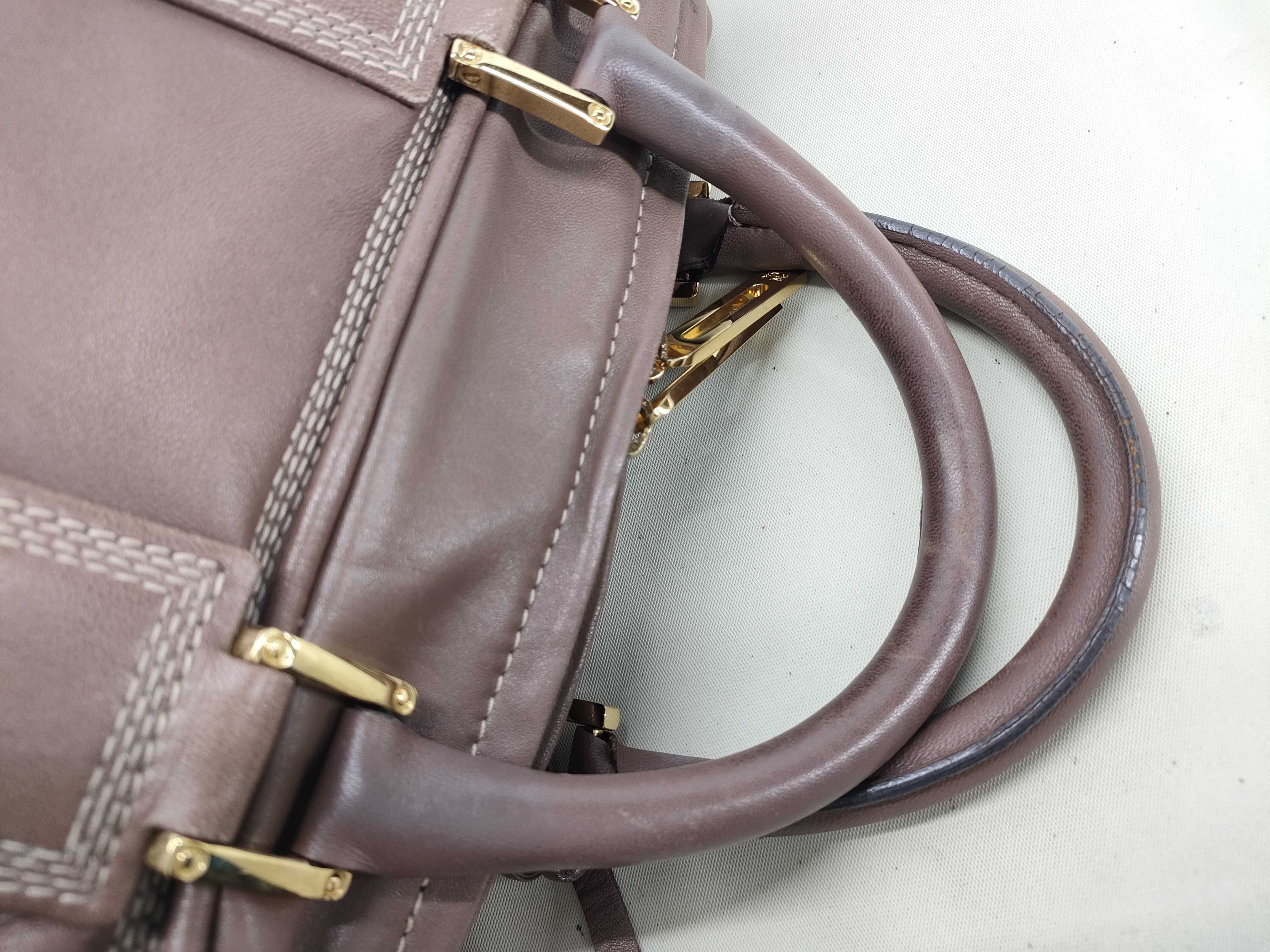 Amazona handbag, brown, includes padlock, key, and clochette. — view 5