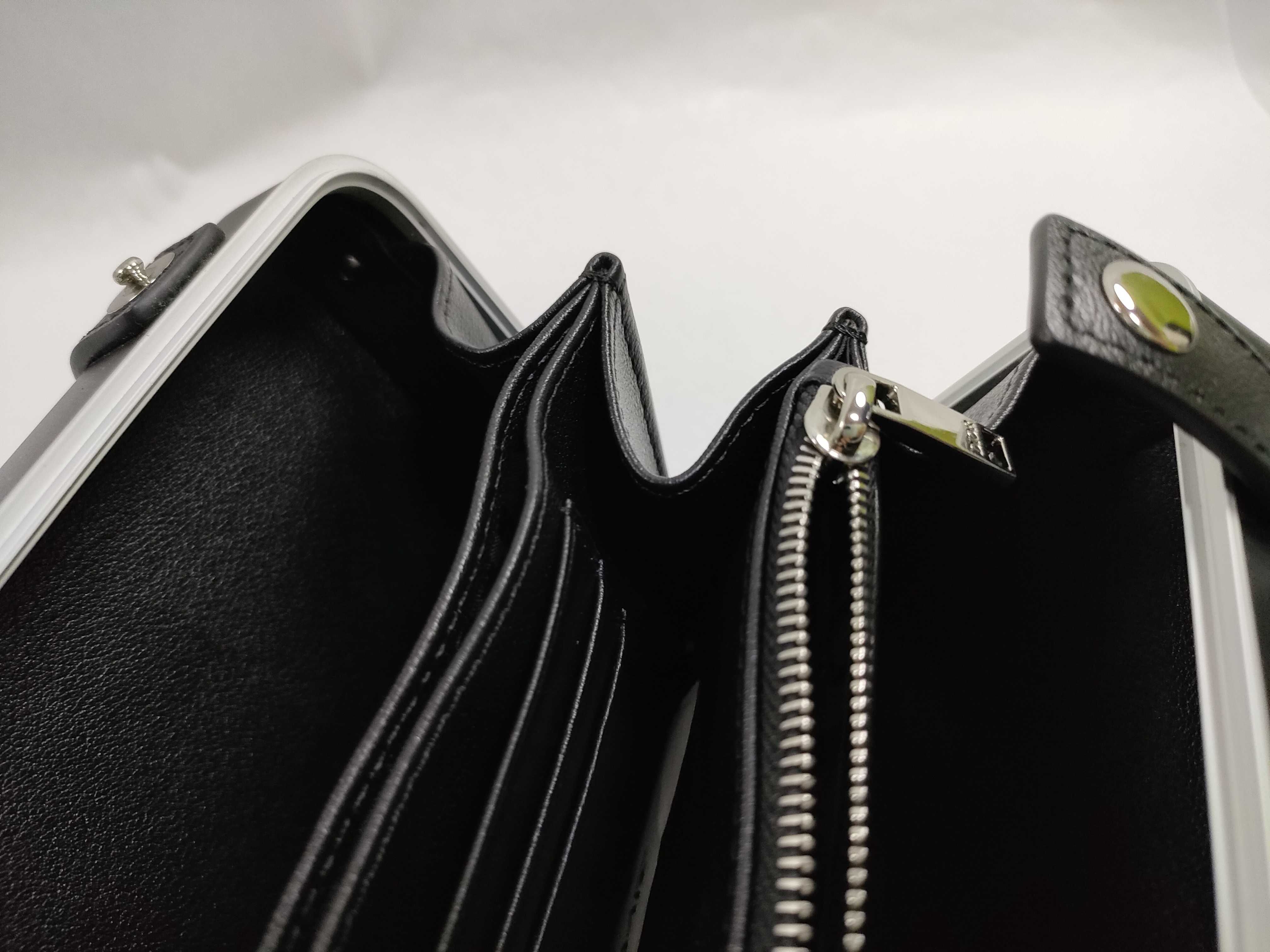 SG- × Rimowa Personal aluminum x leather shoulder bag Black — view 13