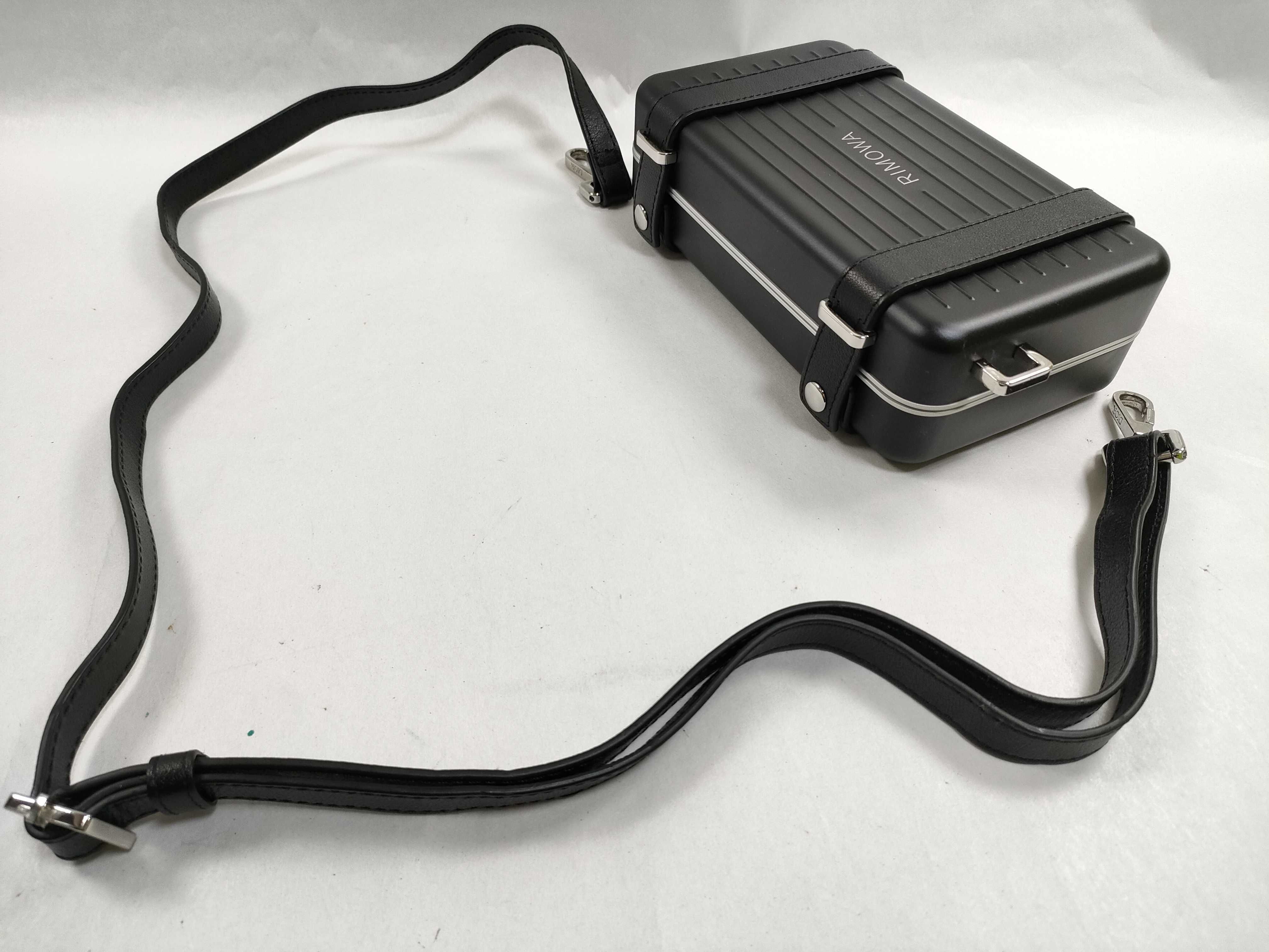 SG- × Rimowa Personal aluminum x leather shoulder bag Black — view 3