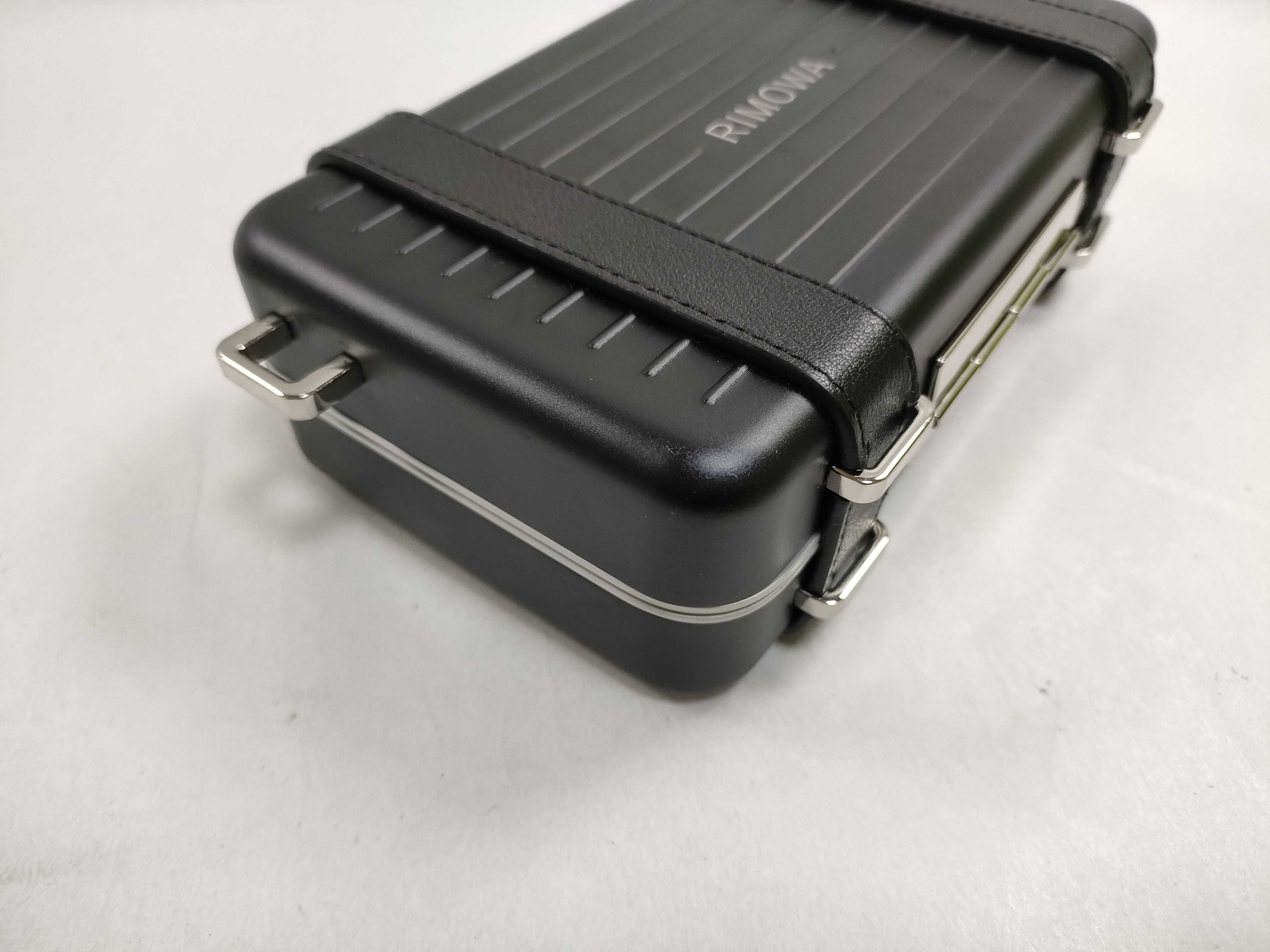 SG- × Rimowa Personal aluminum x leather shoulder bag Black — view 6