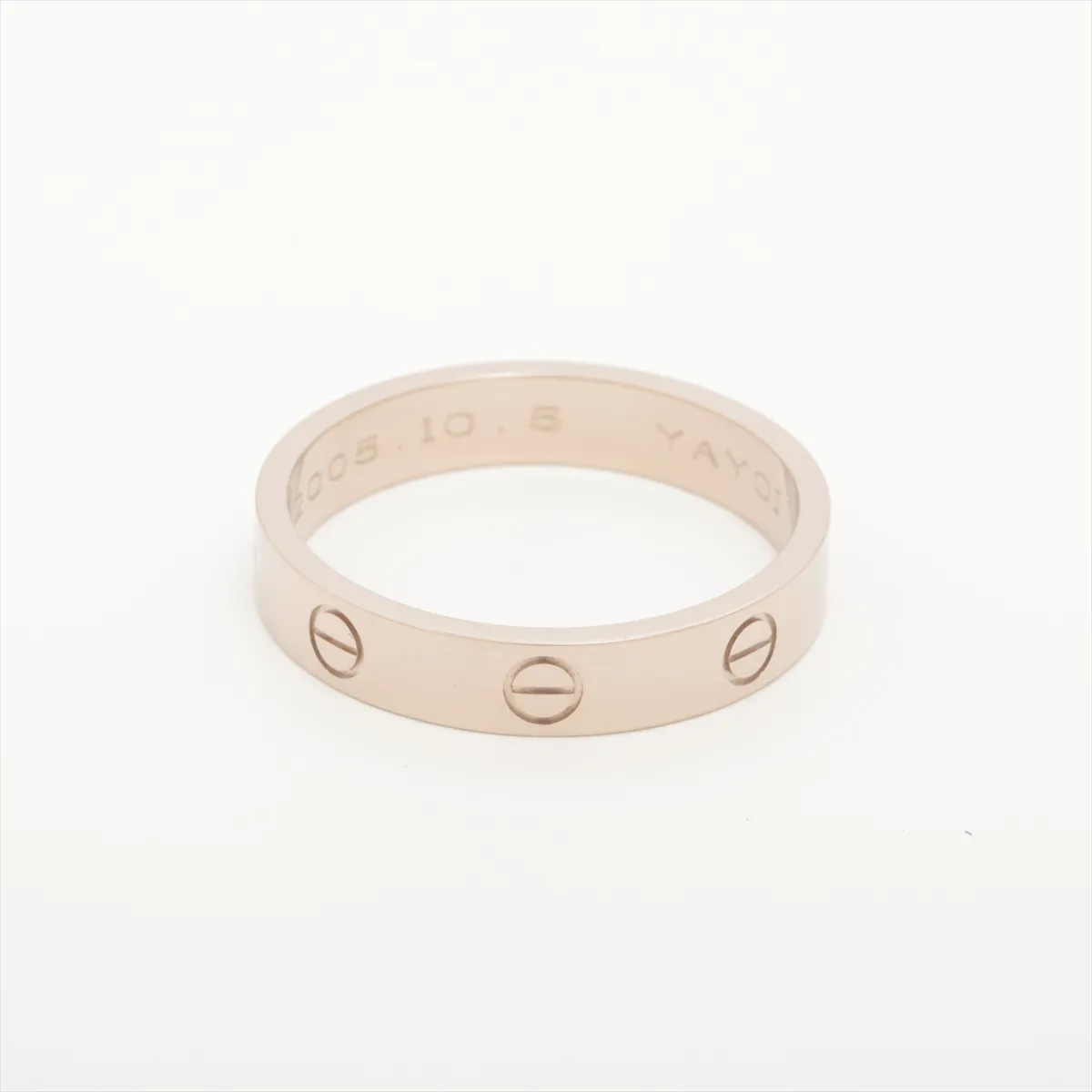 Mini Love Ring 750 (WG) 5.3g Size 60 Name Engraving CV4585 — view 2