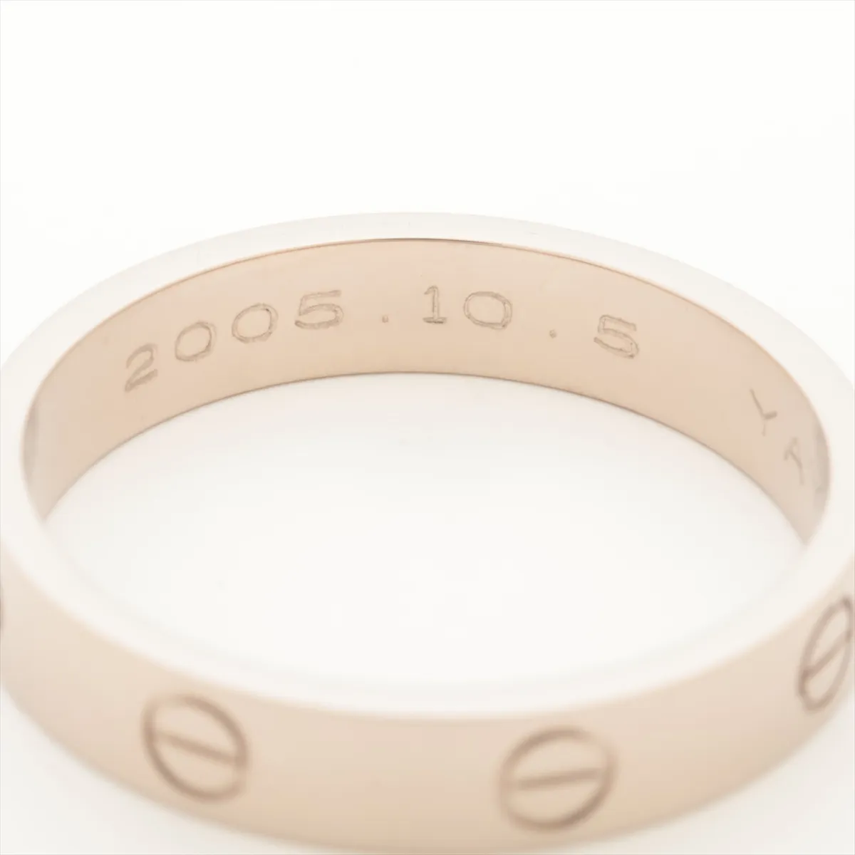 Mini Love Ring 750 (WG) 5.3g Size 60 Name Engraving CV4585 — view 4