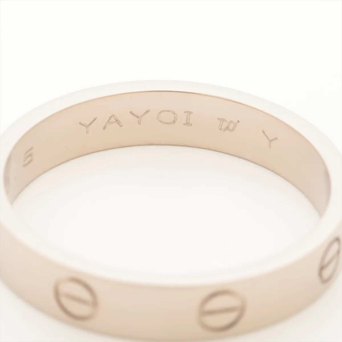 Mini Love Ring 750 (WG) 5.3g Size 60 Name Engraving CV4585 — view 5