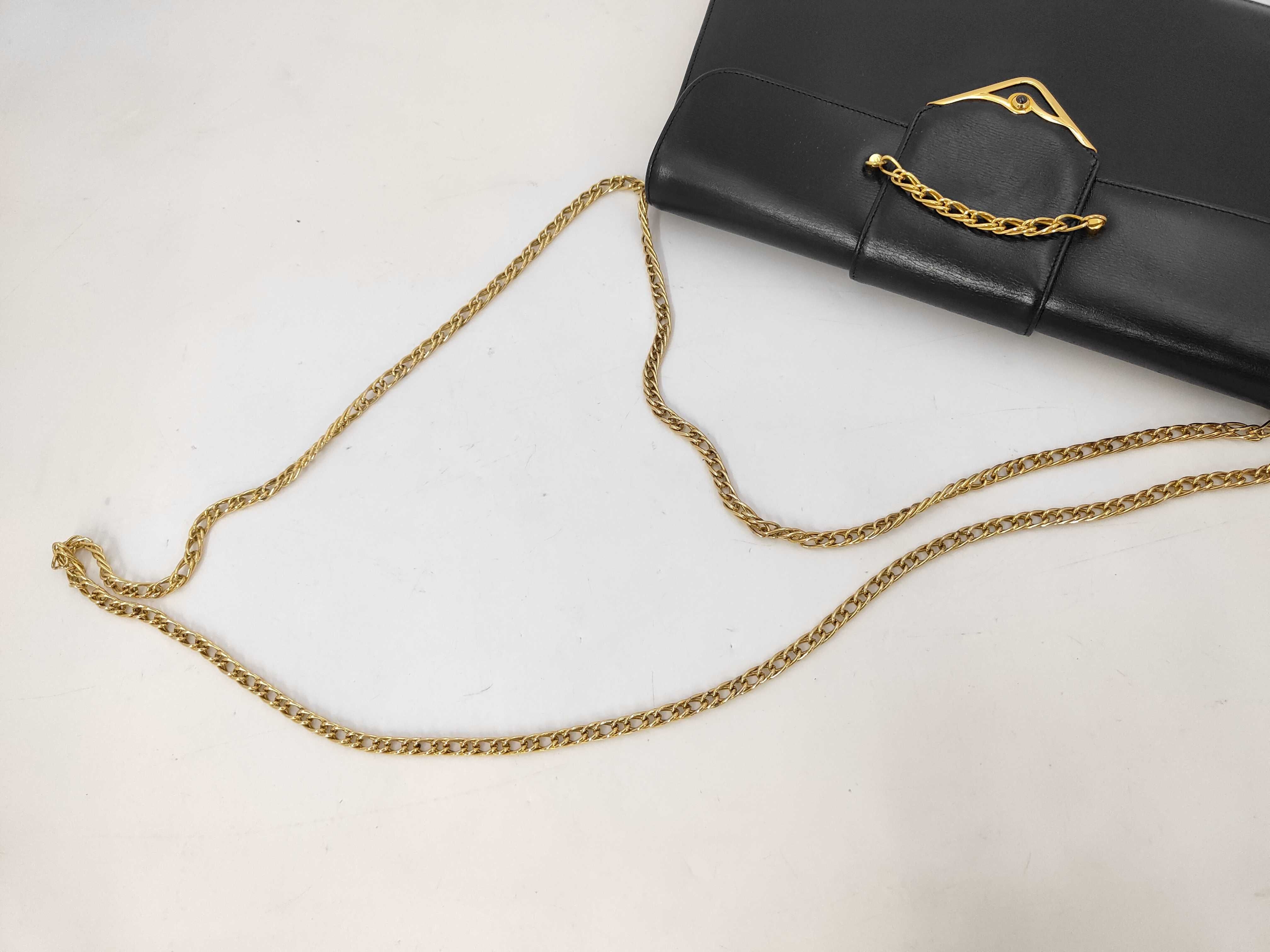 Sapphire Line Leather Chain Shoulder Bag — view 4