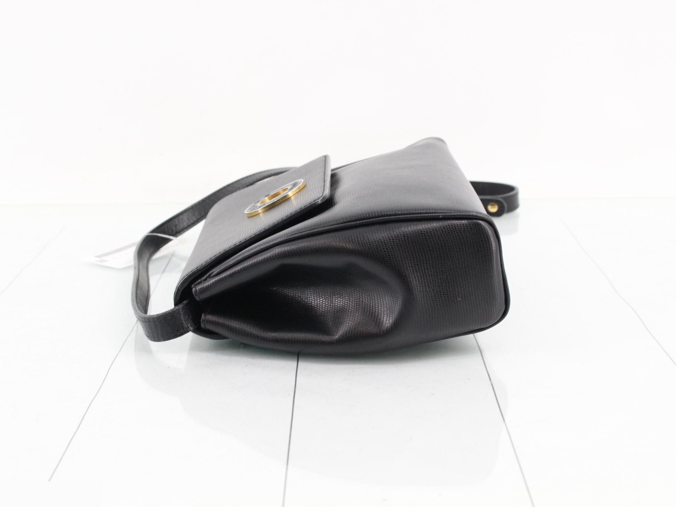Circle logo, black leather — view 4